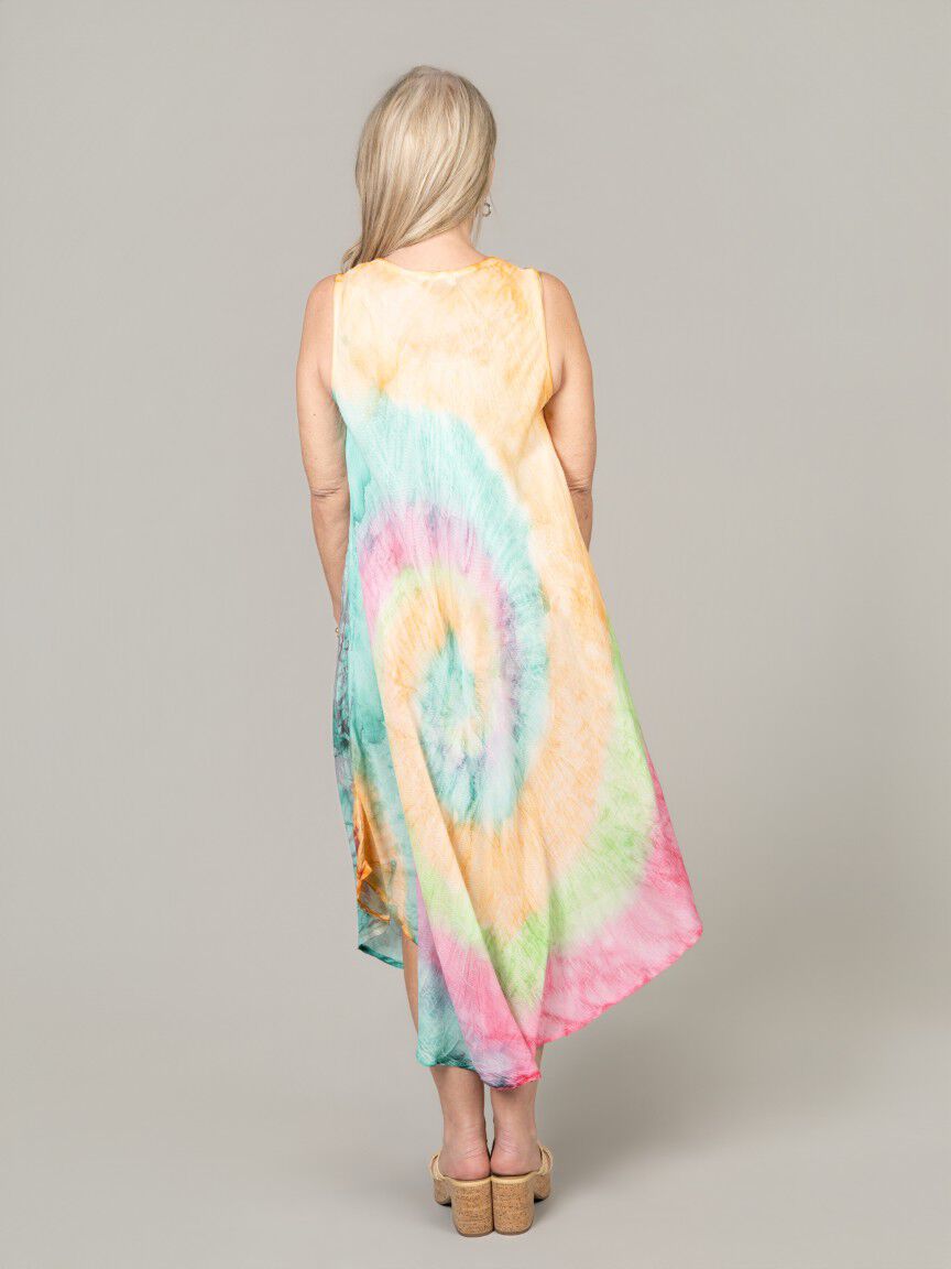 Sleeveless Tie Dye Midi Dress Image 4