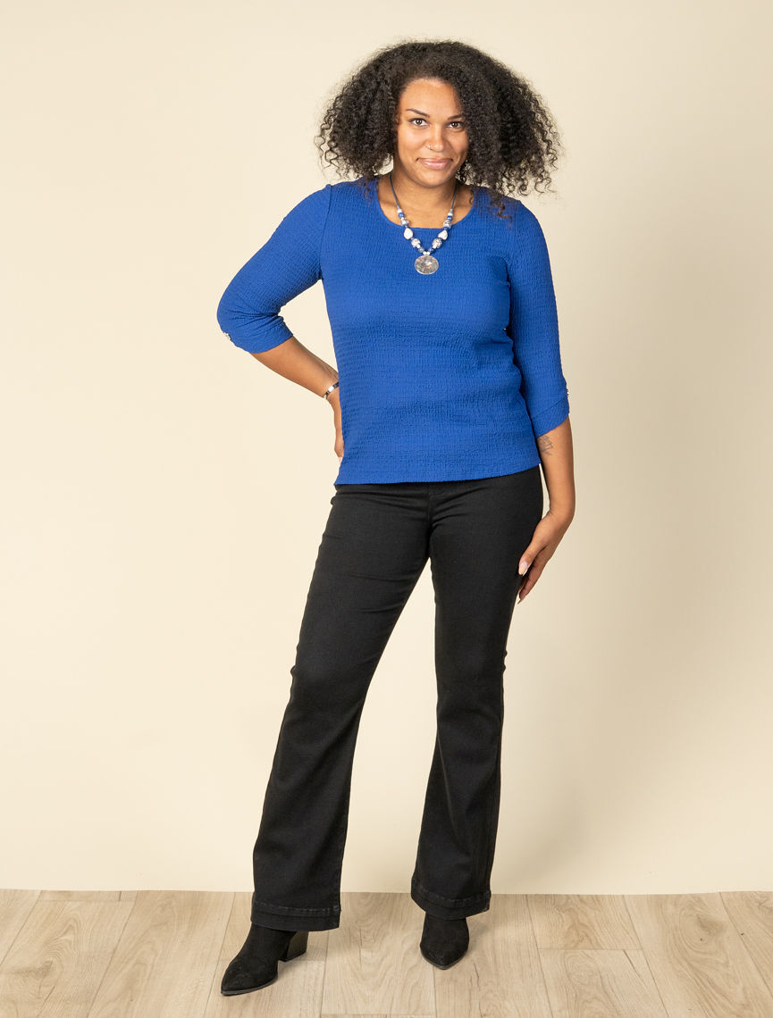 3/4 Sleeve Top With Button