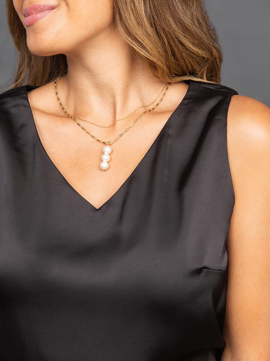 Sleeveless V-Neck Satin Blouse Image 5