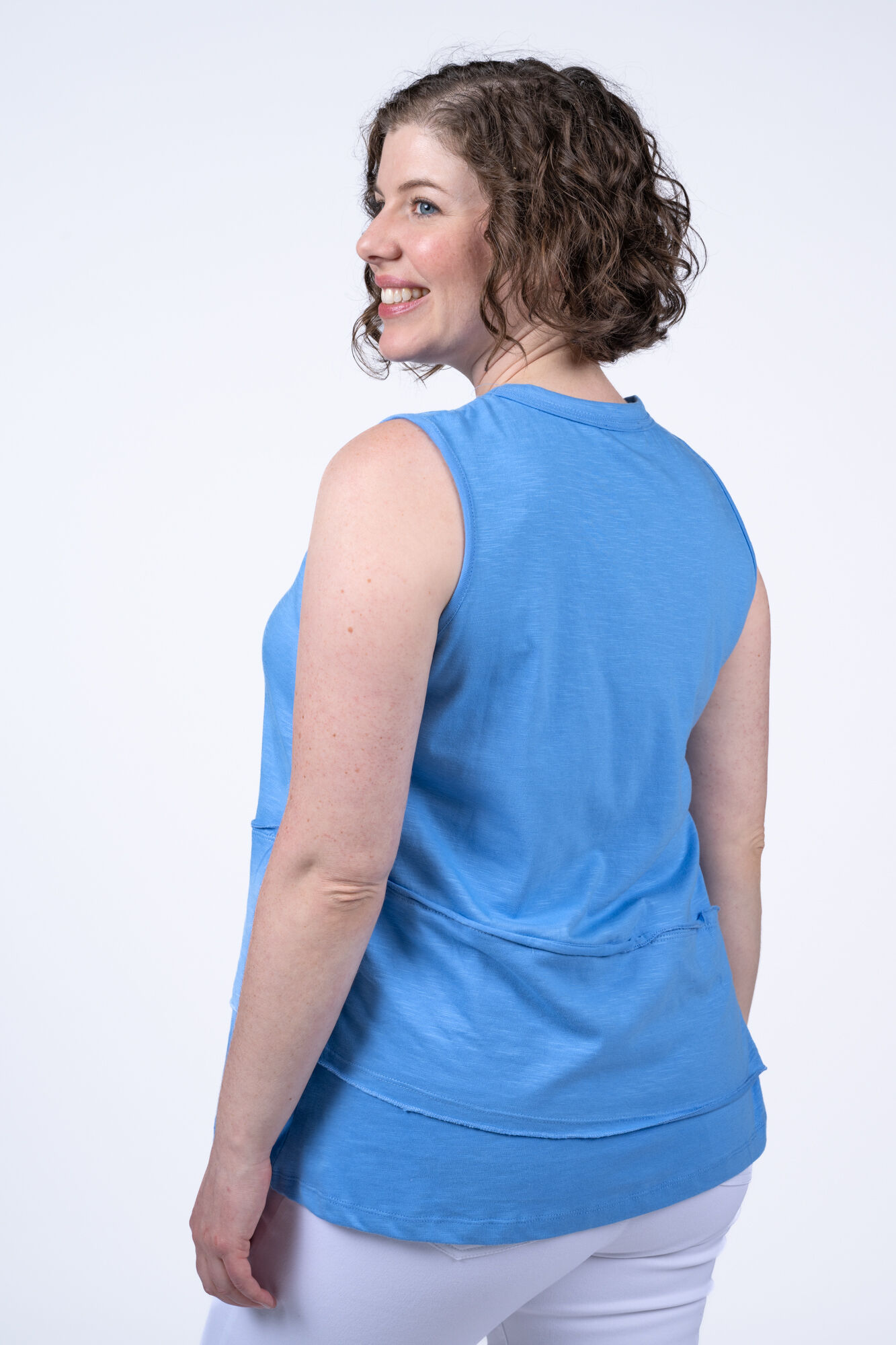 100% Cotton Tiered Tank Top Image 3