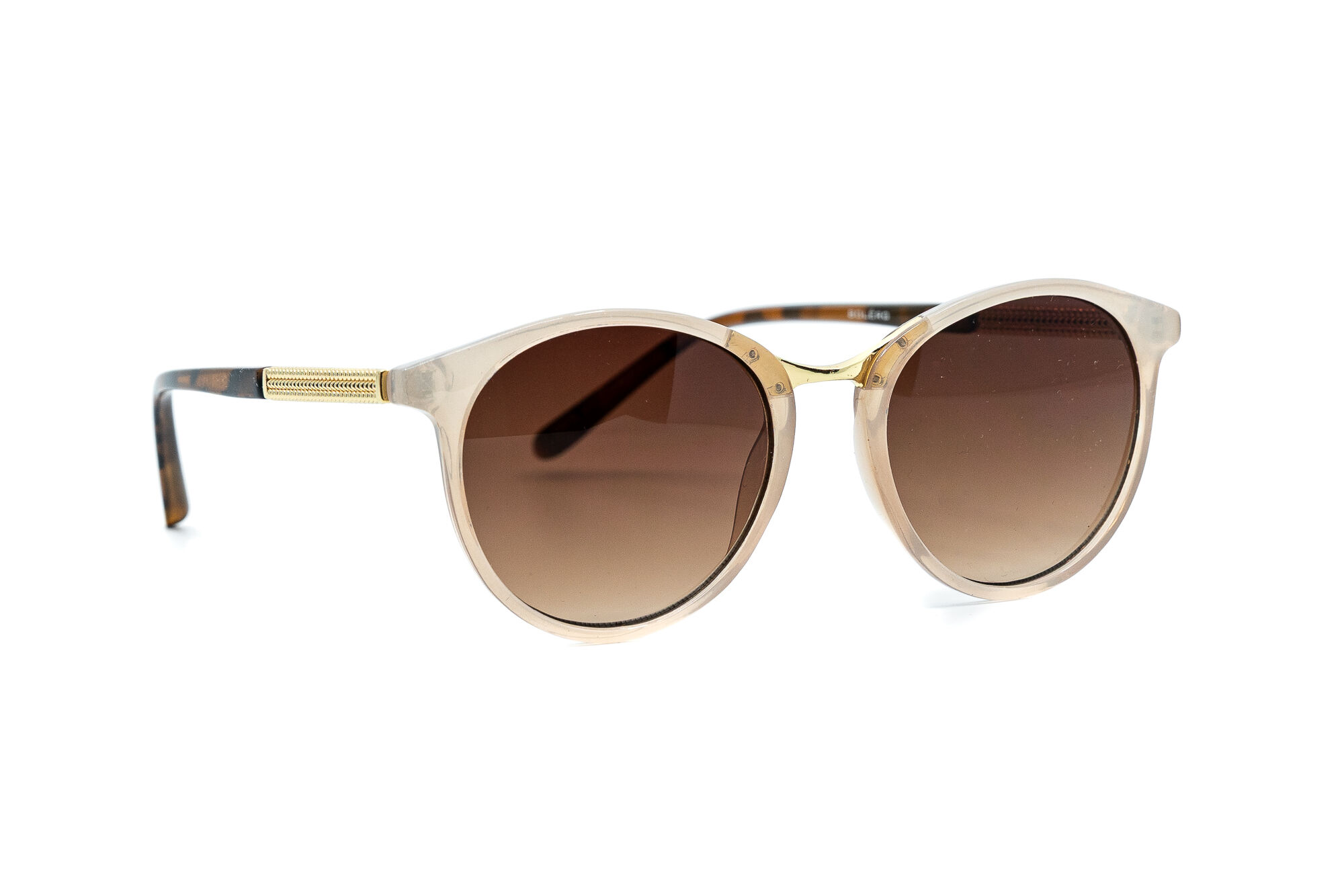 Sunglasses pink and gold round frame