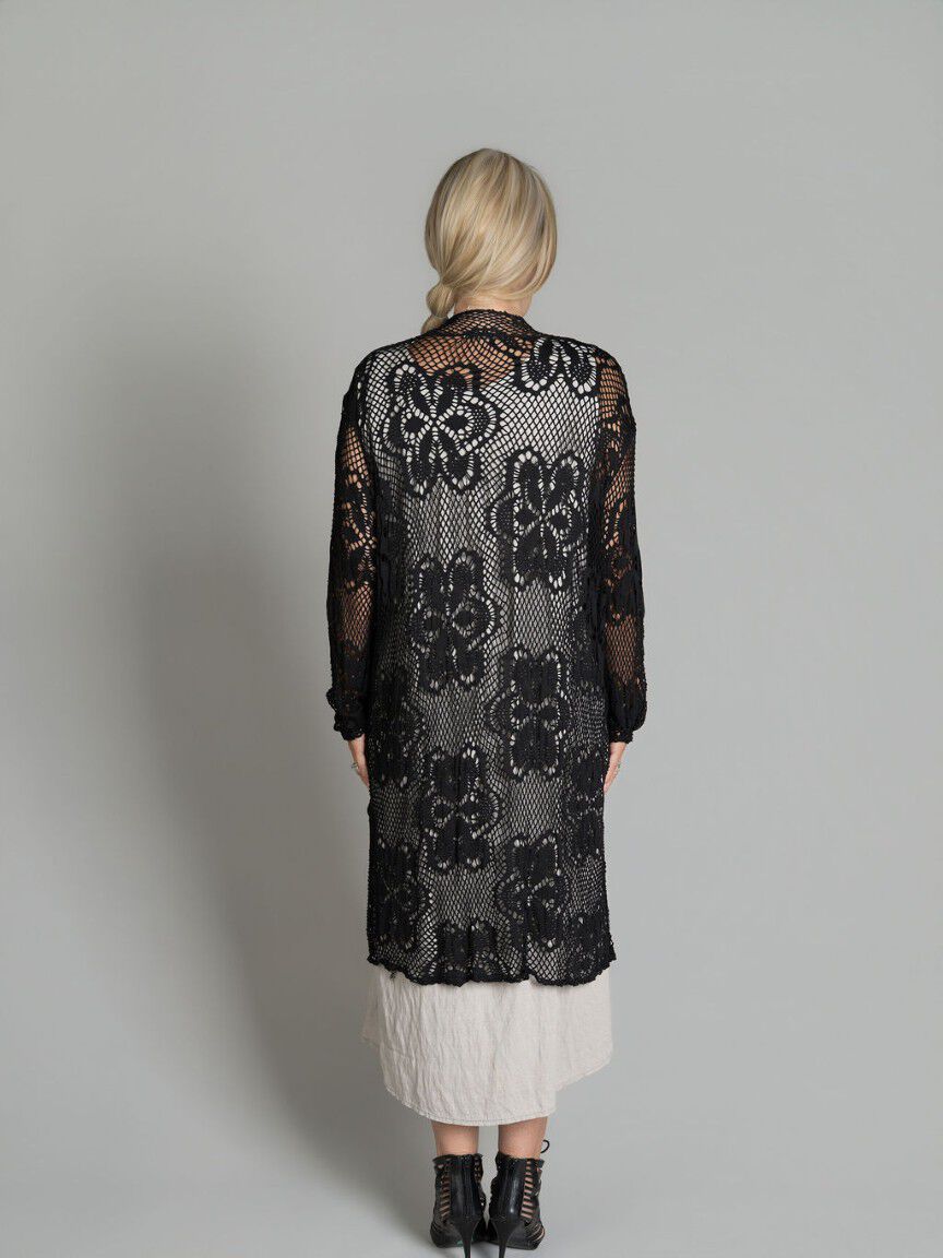 Long Sleeve Mesh Cardigan Image 3