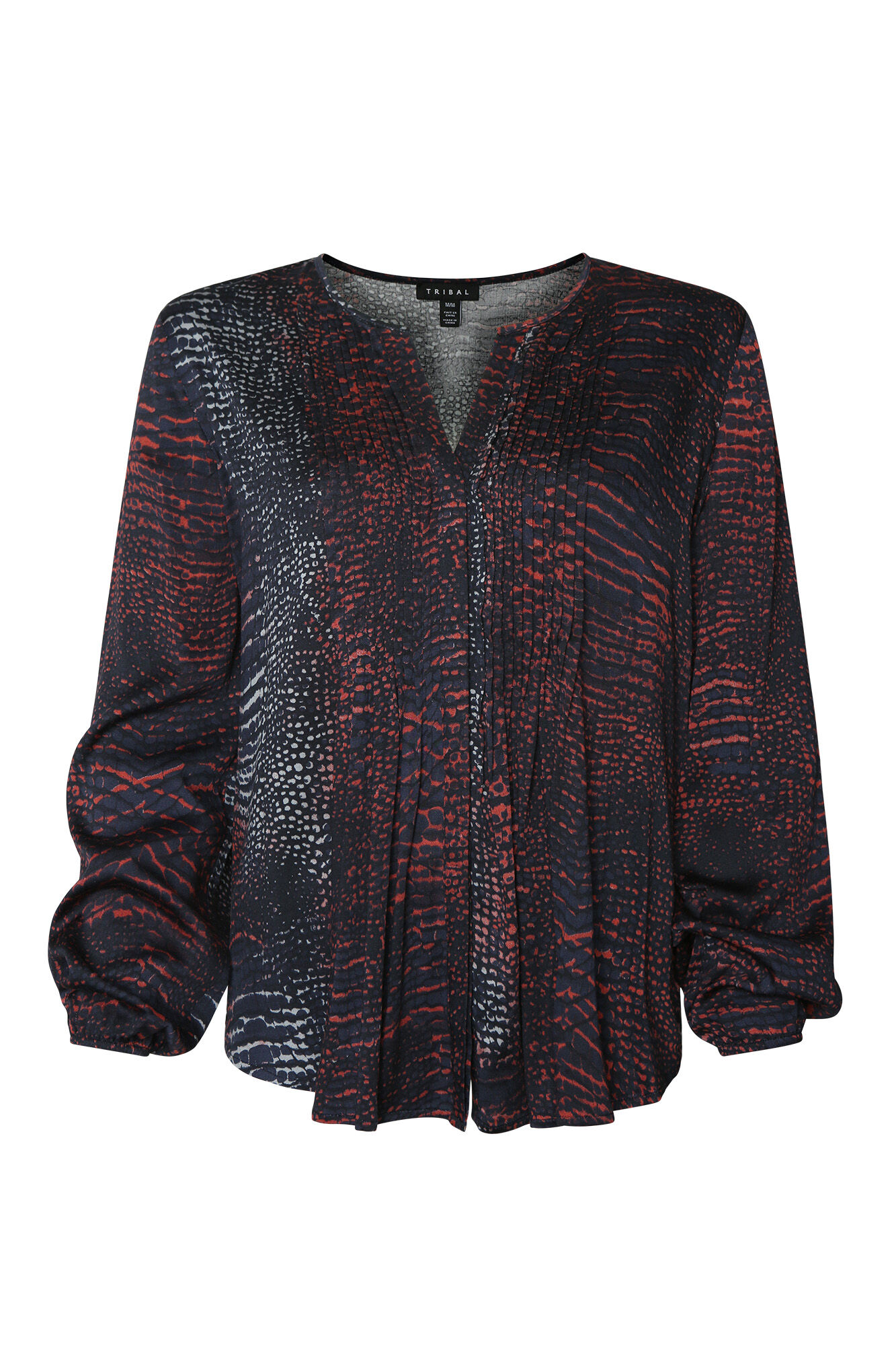 Front Pleated Challis Blouse Image 1