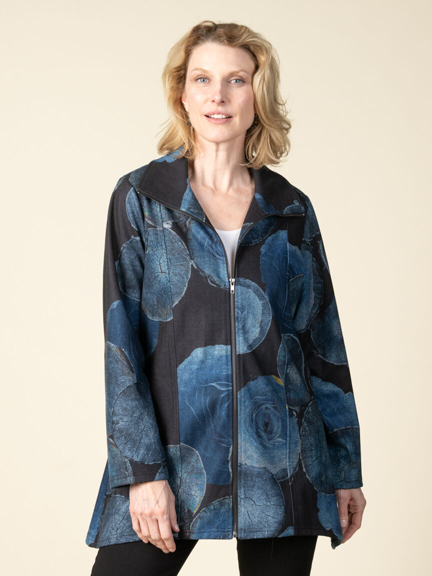 Long Sleeve Zip-Up Printed Jacket