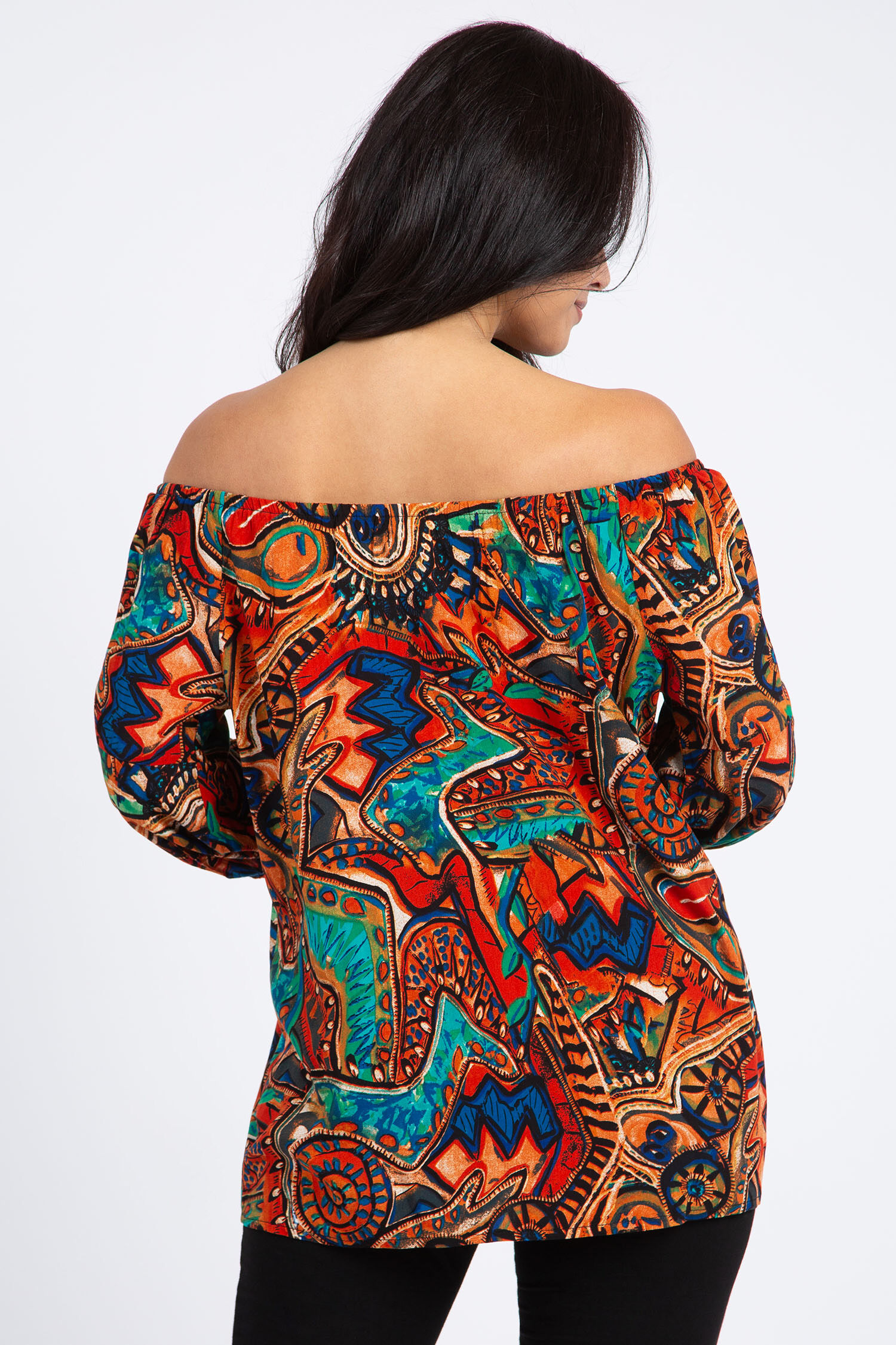 Elbow Sleeve Off The Shoulder Blouse Image 3