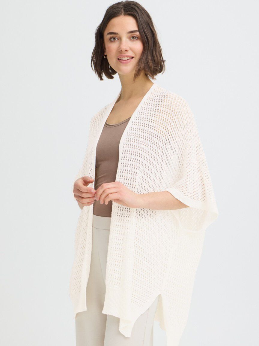 Open Front Knit Poncho