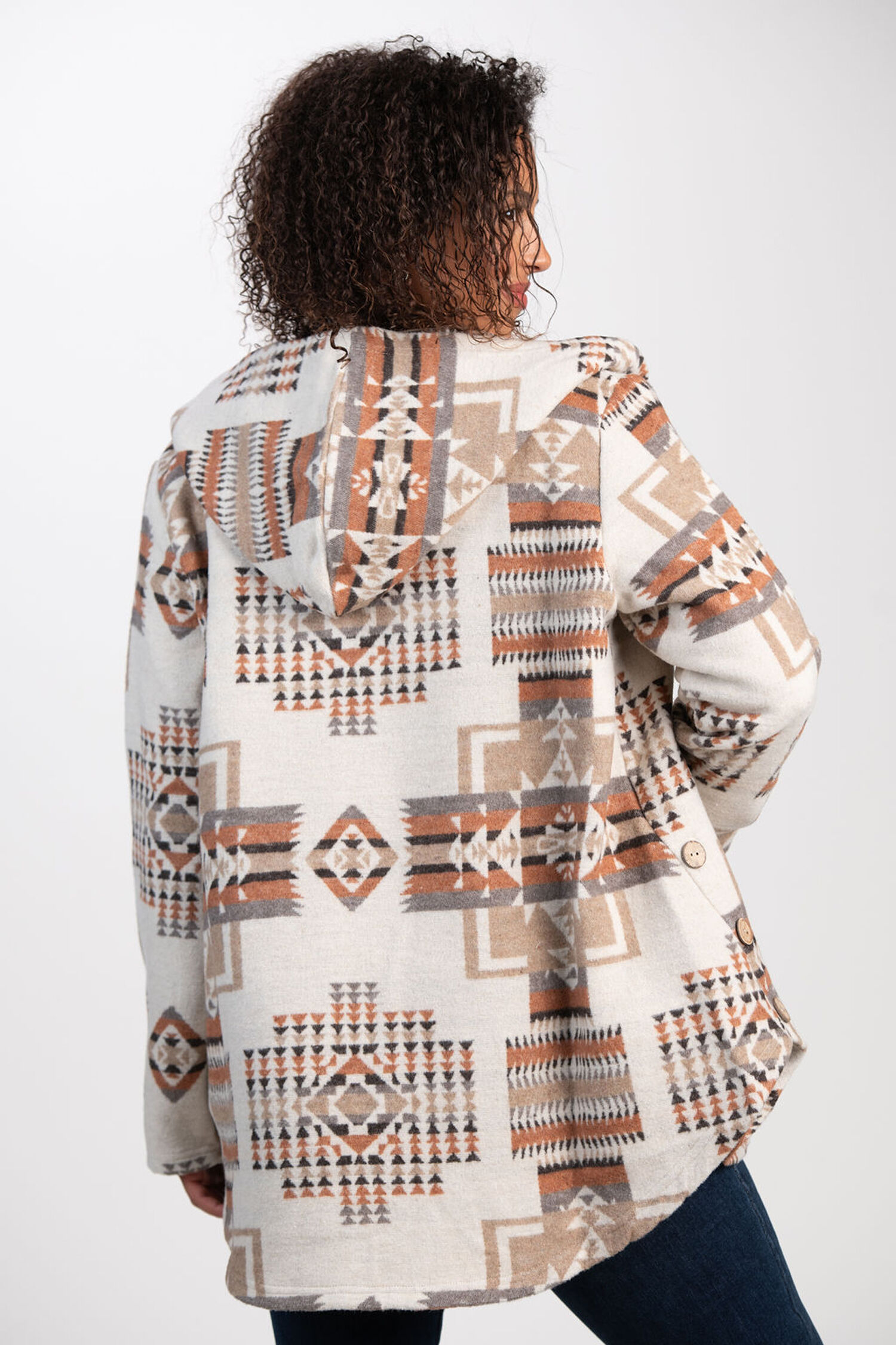Hooded Aztec Jacket  Image 3