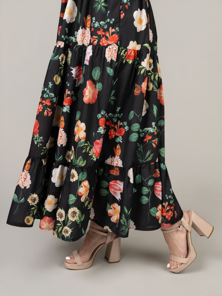 Sleeveless Tiered Summer Maxi Dress
