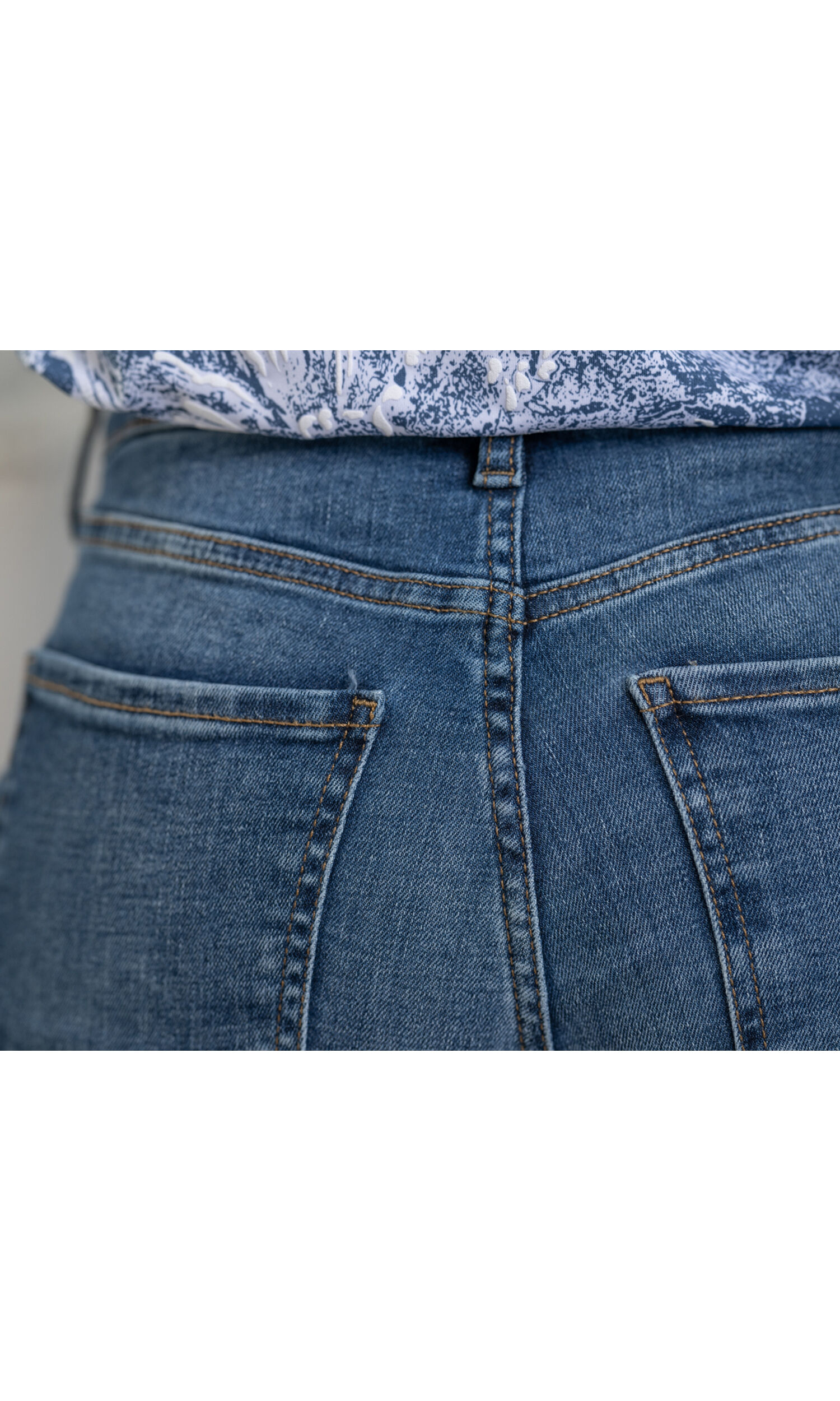 Carter Embroidered Cuff Girlfriend Jeans Image 4