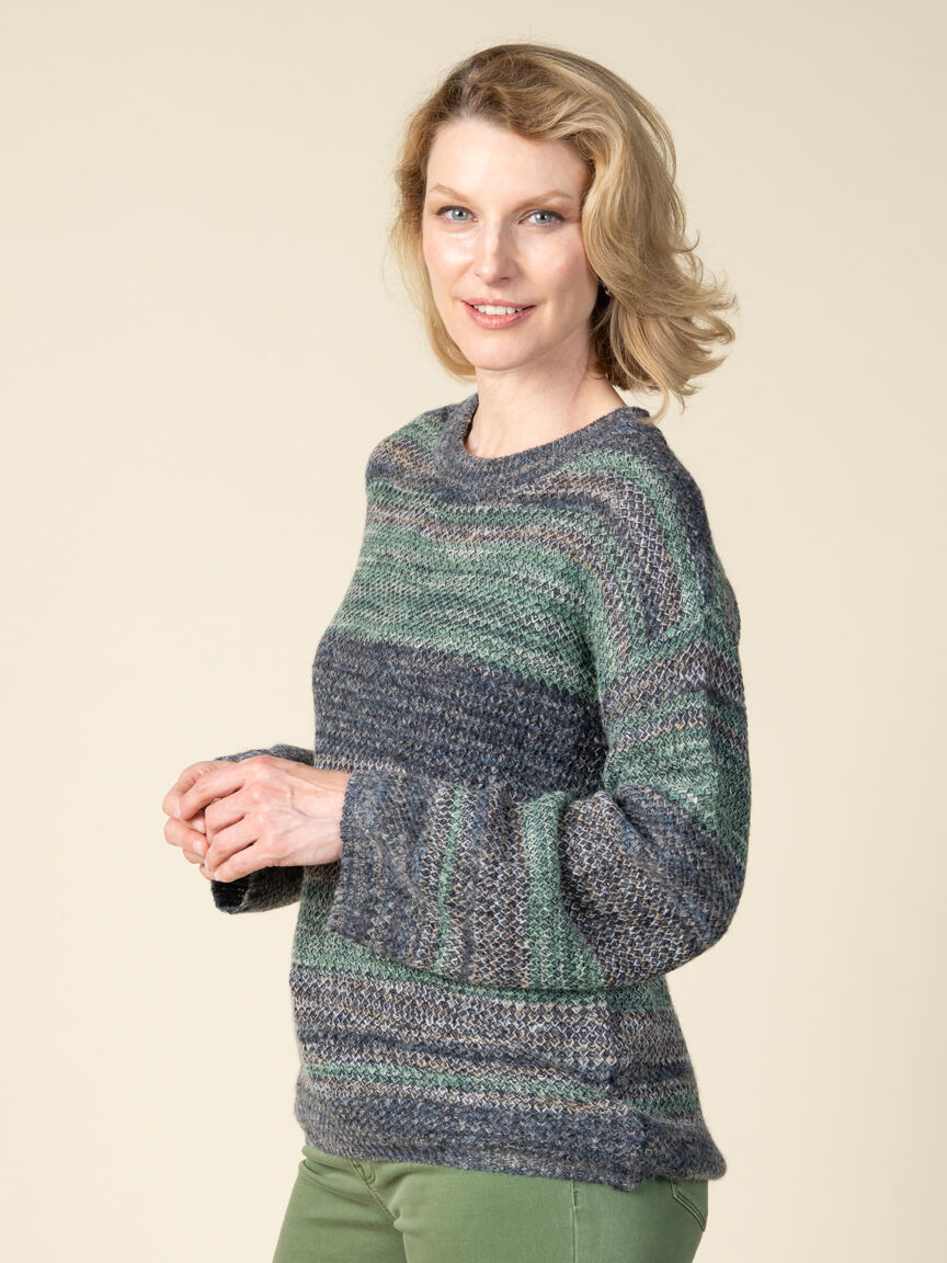 Long Sleeve Drop Shoulder Knit Sweater Papillon Suzanne's