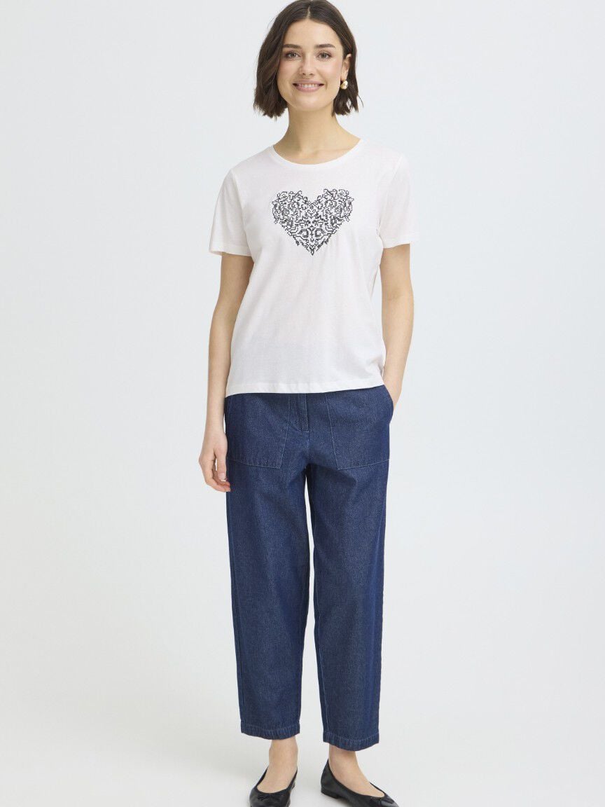 Embroidered Heart T-Shirt
