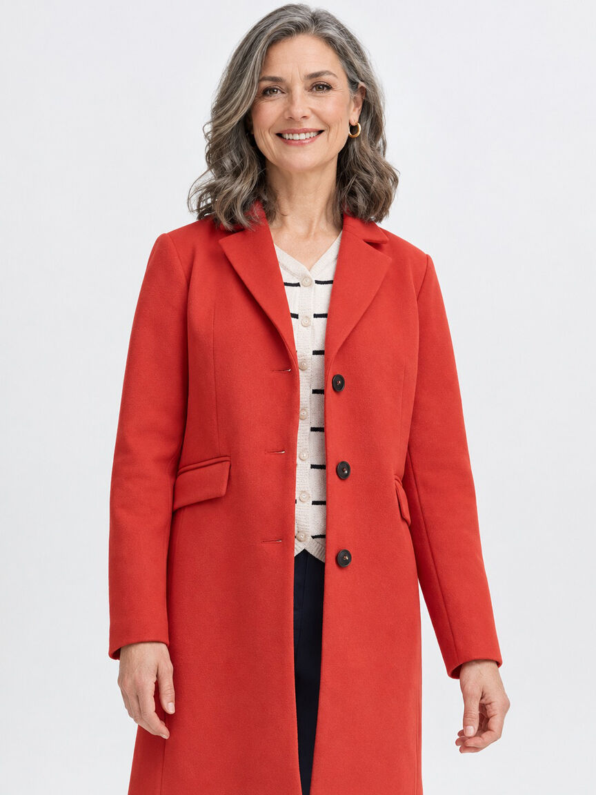 Button-Up Woven Coat