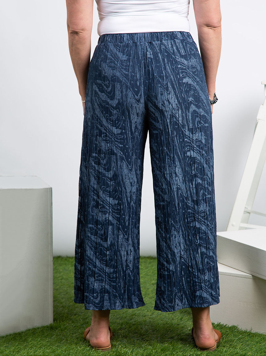 Crushed Abstract Print Culotte Image 4