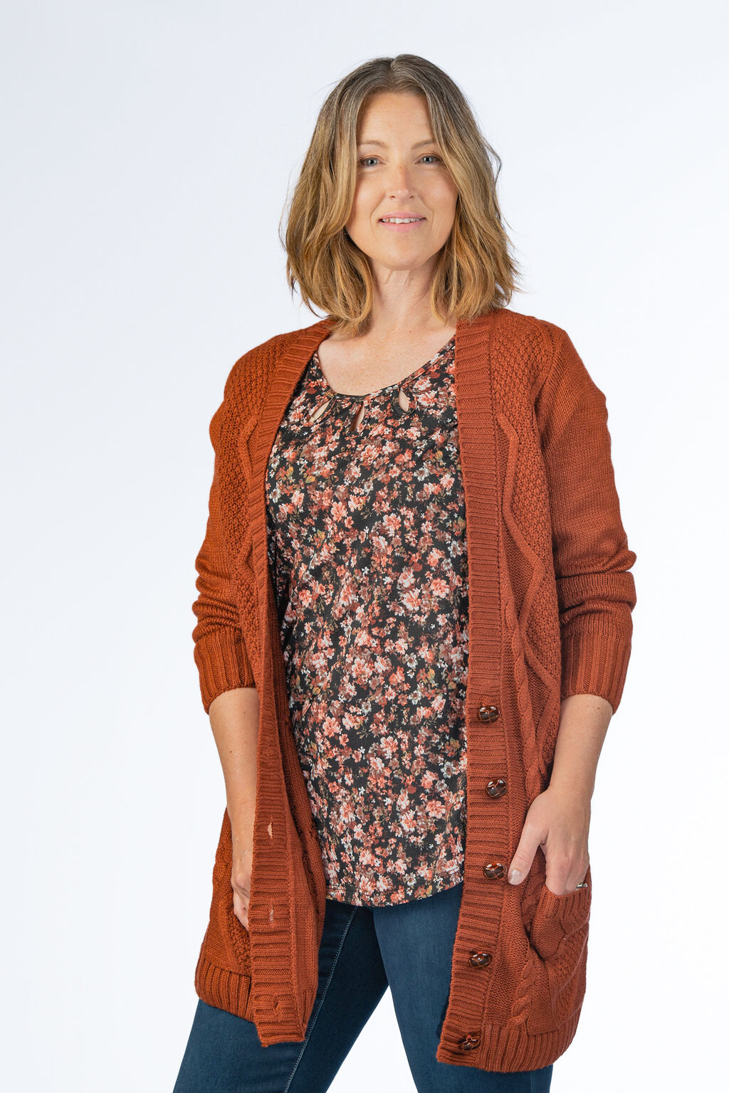 Button-Up Pocket Cardigan  Image 1
