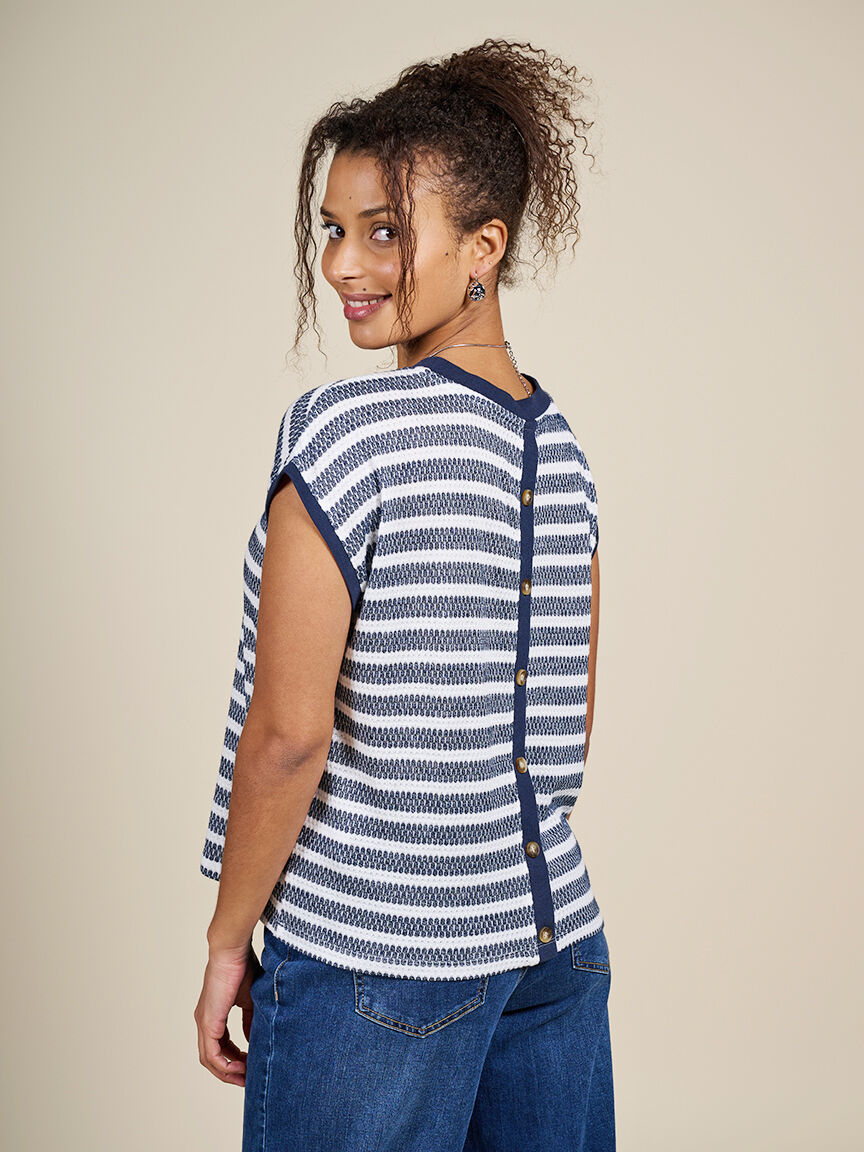 Honeycomb Short Sleeve Top  Image 5