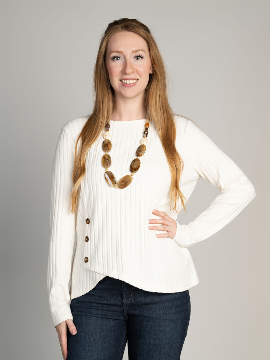 Long Sleeve Ribbed Top