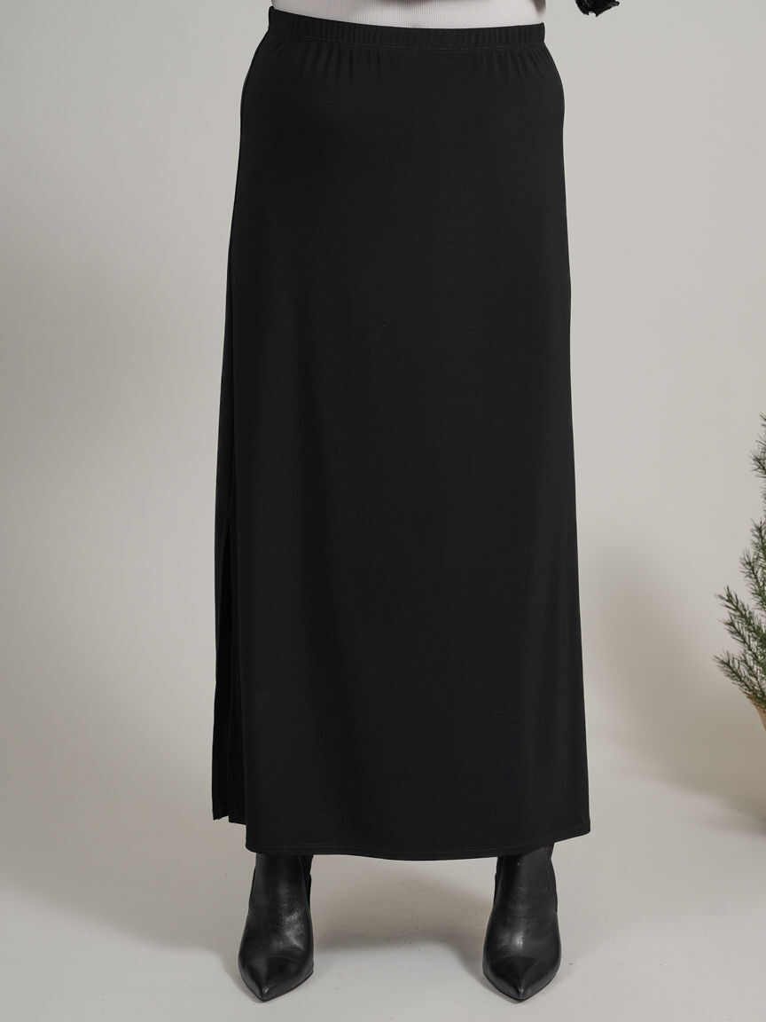 Double Slit Pull On Maxi Skirt