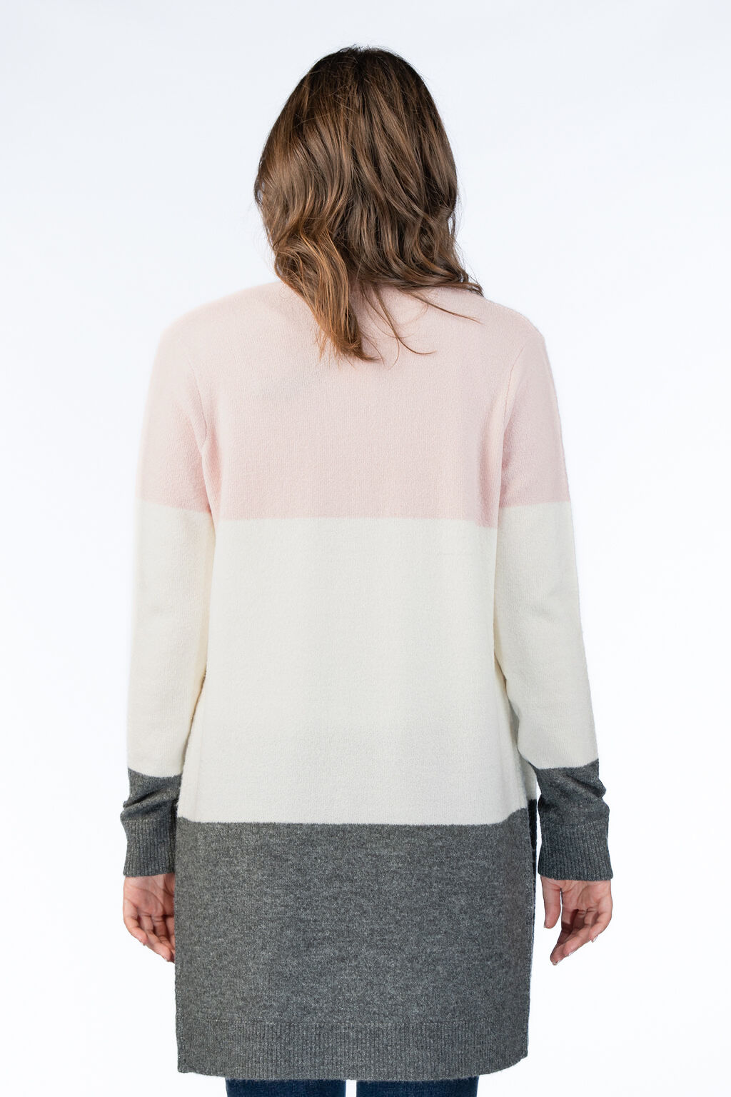 Super Soft Colorblock Pink Cardigan  Image 2