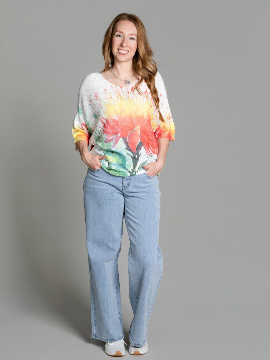 Short Sleeve Dolman Knit Sweater