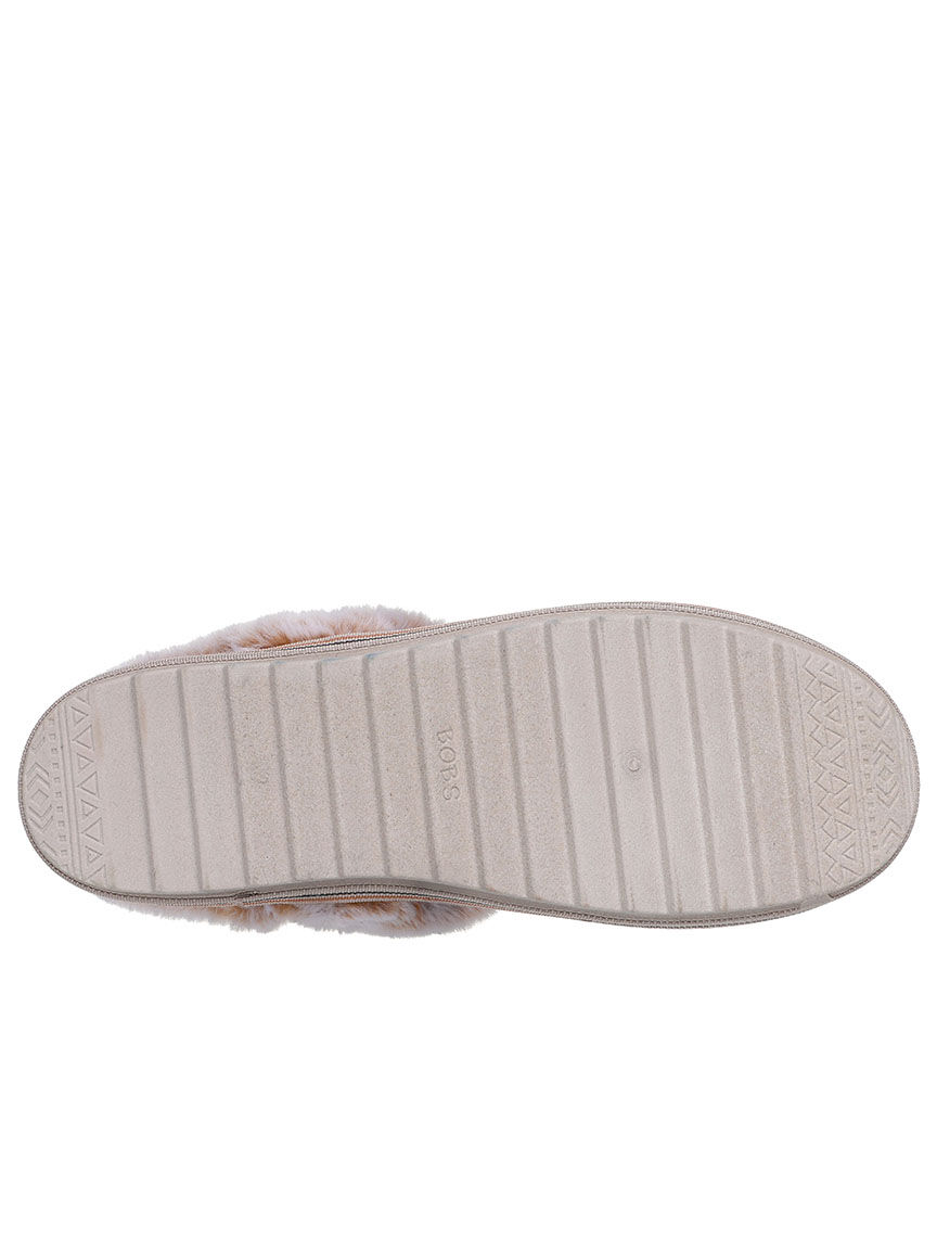 Bobs Slip Ons With Dog Print and Fur