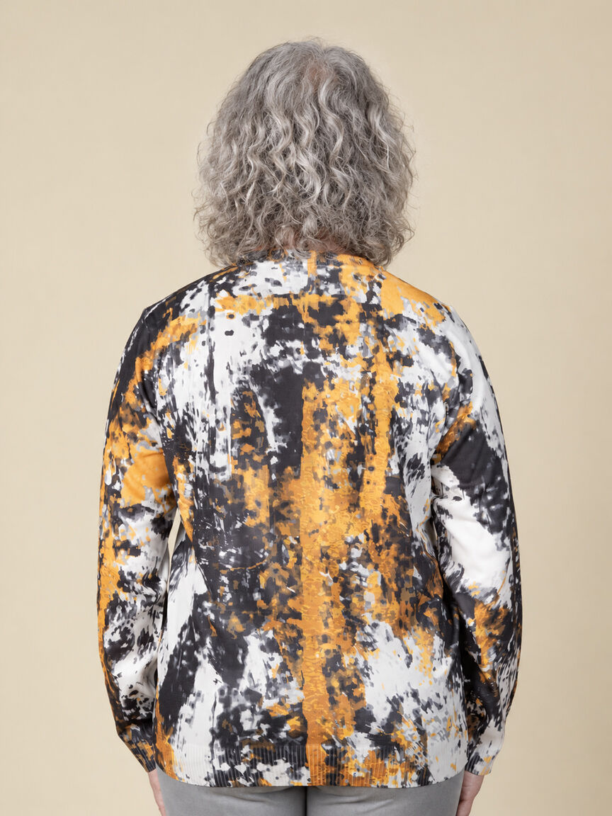 Long Sleeve Abstract Sweater Image 3