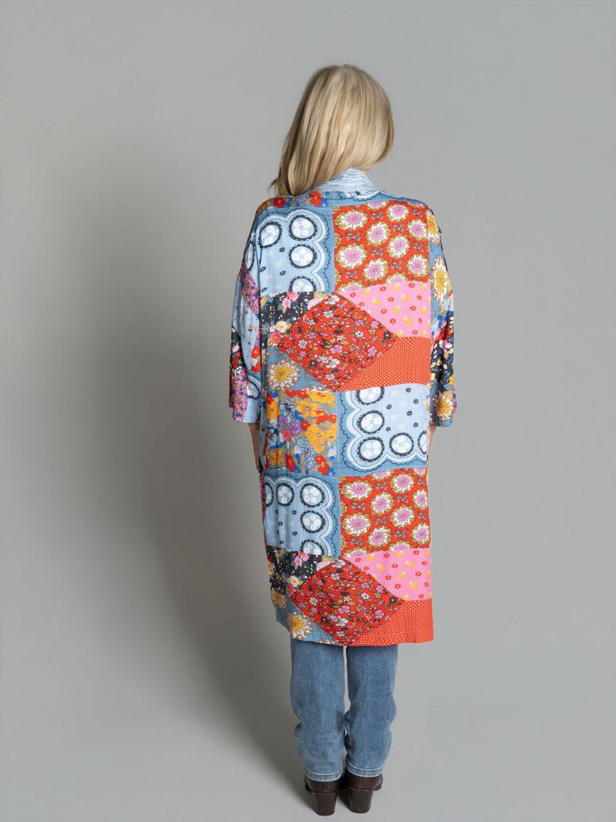 Long Patchwork Cardigan