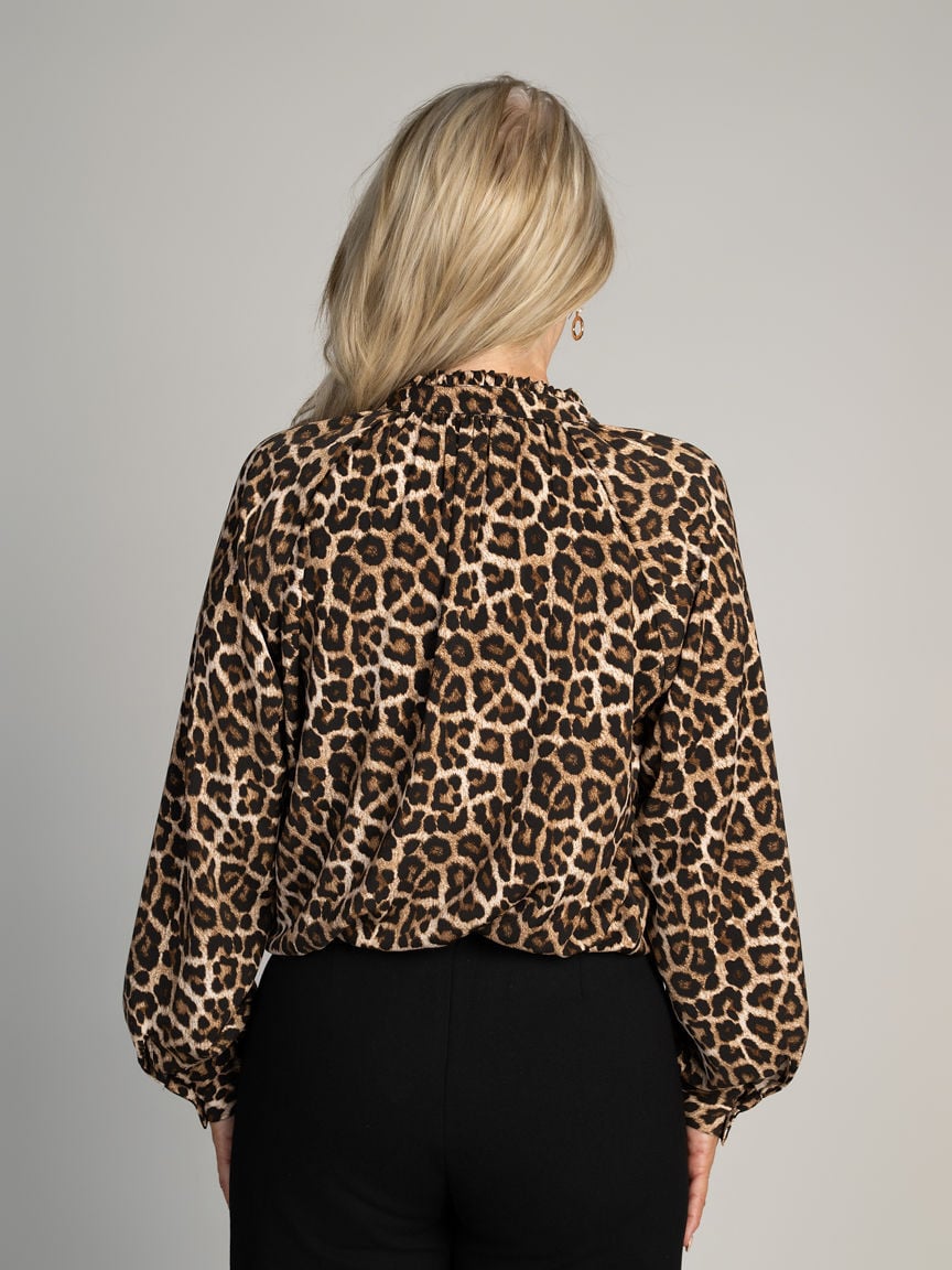 Long Sleeve Blouse With Neck Tie