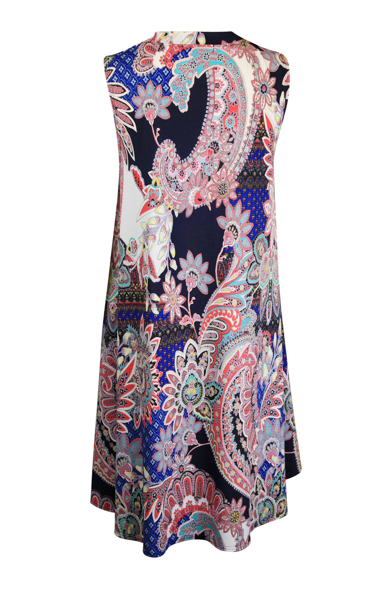 Sleeveless Paisley Swing Dress Image 3