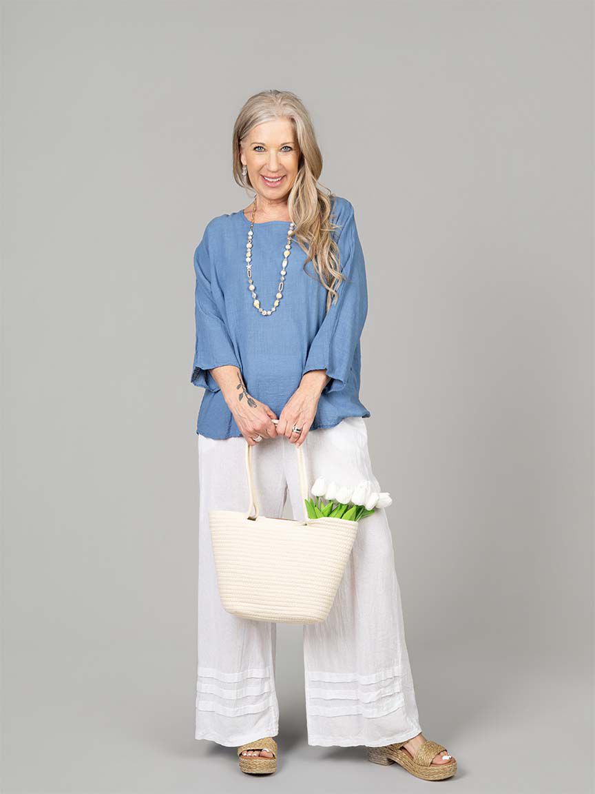 3/4 Sleeve Flowy Top Image 1
