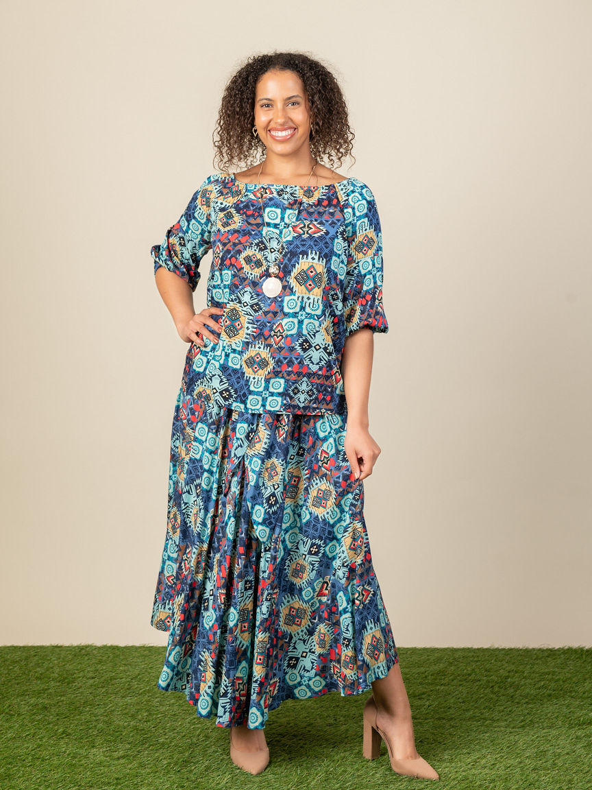 Off Shoulder 3/4 Sleeve Top Image 1