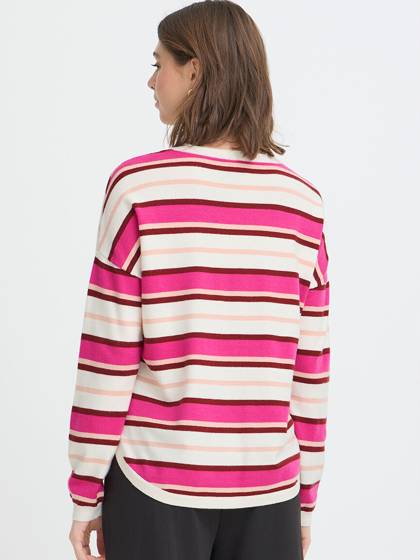 Striped Long Sleeve Crewneck Shirt