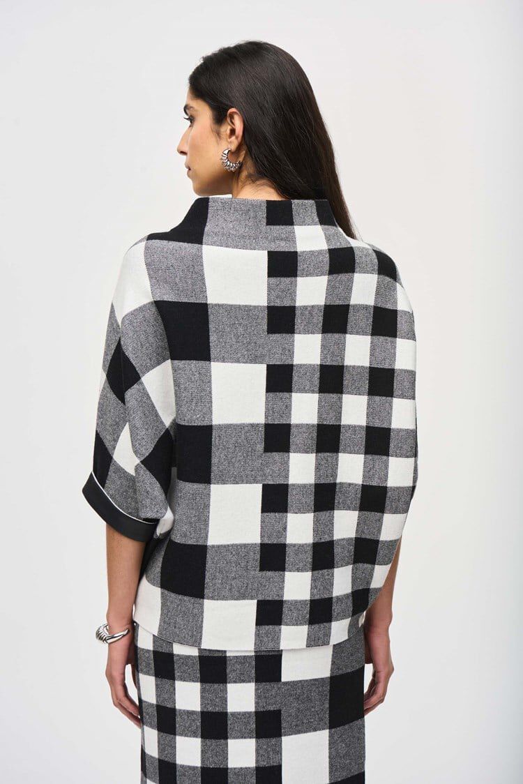 Plaid Jacquard Knit Sweater Image 3