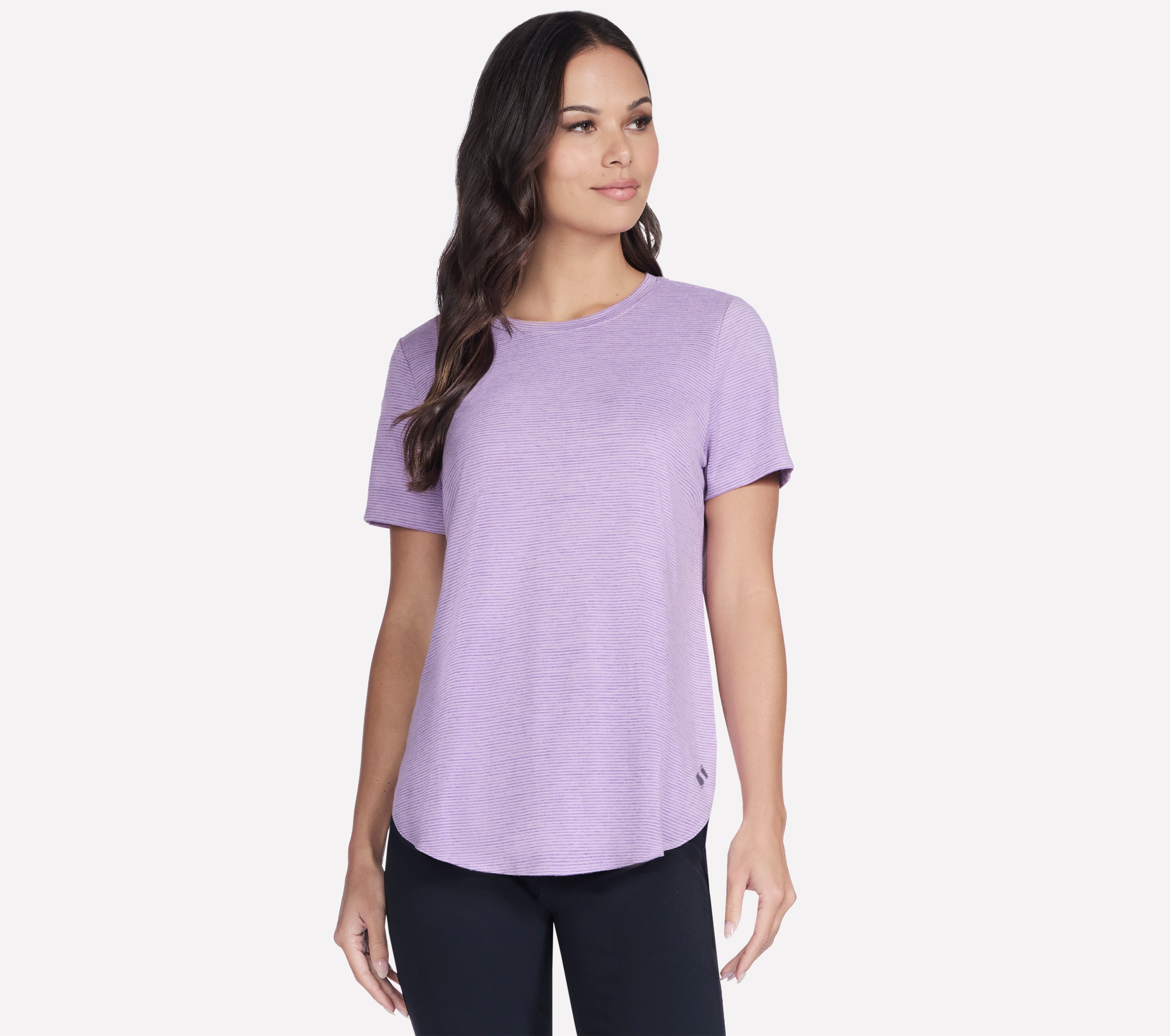 Short Sleeve GODRI Striped Top Image 1