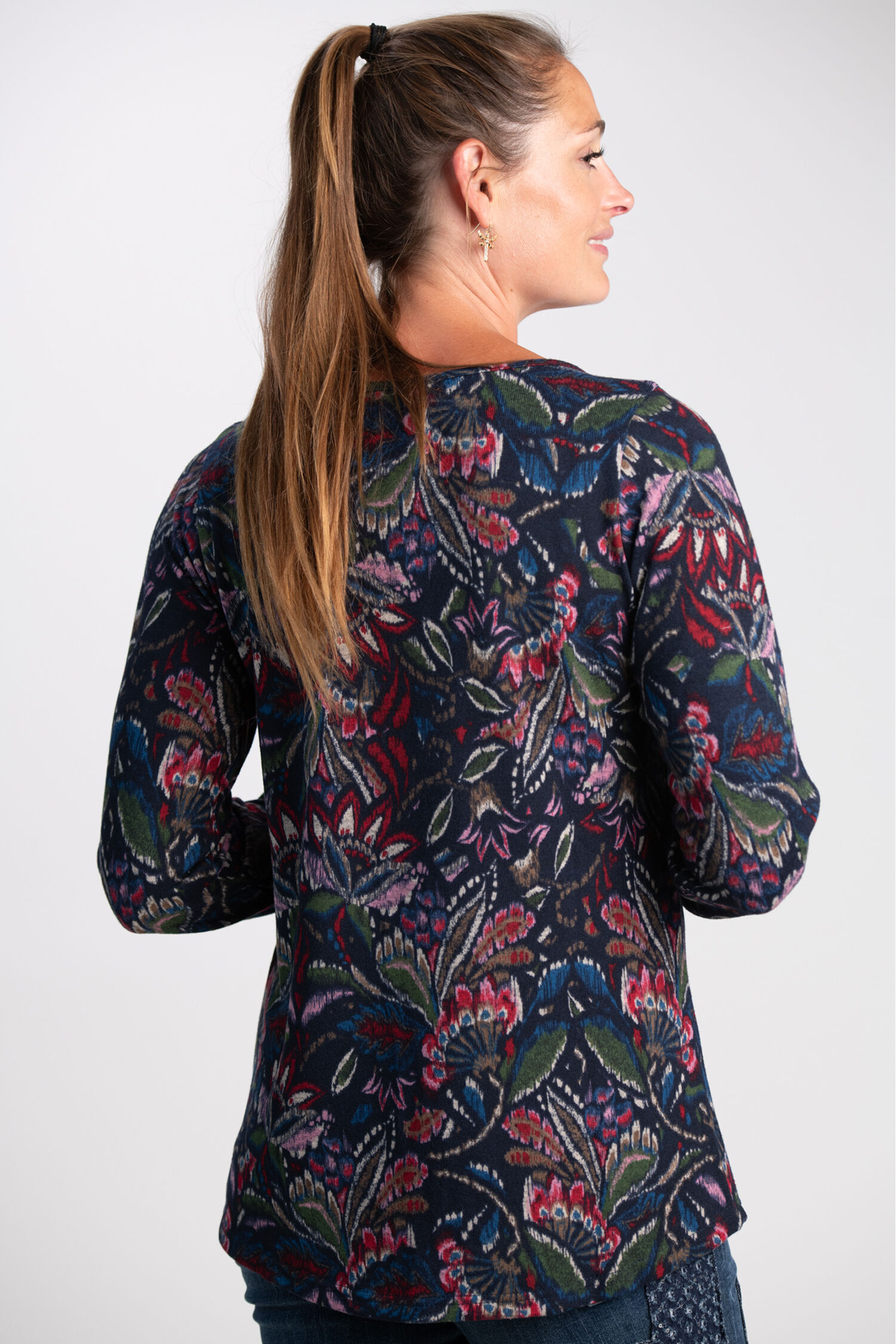 Long Sleeve Tassel Neck Top  Image 2