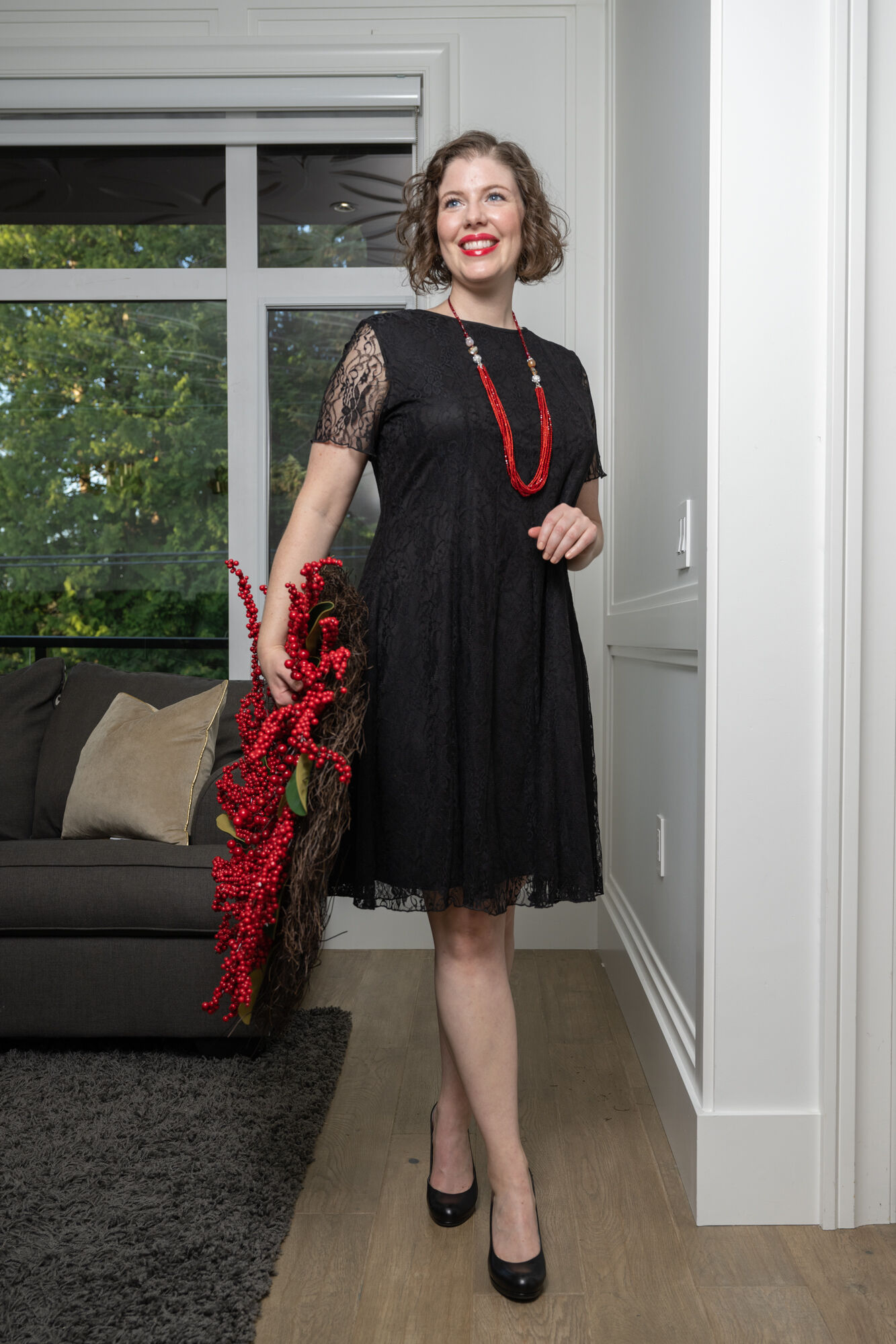 Fit And Flare Lace Dress Image 1