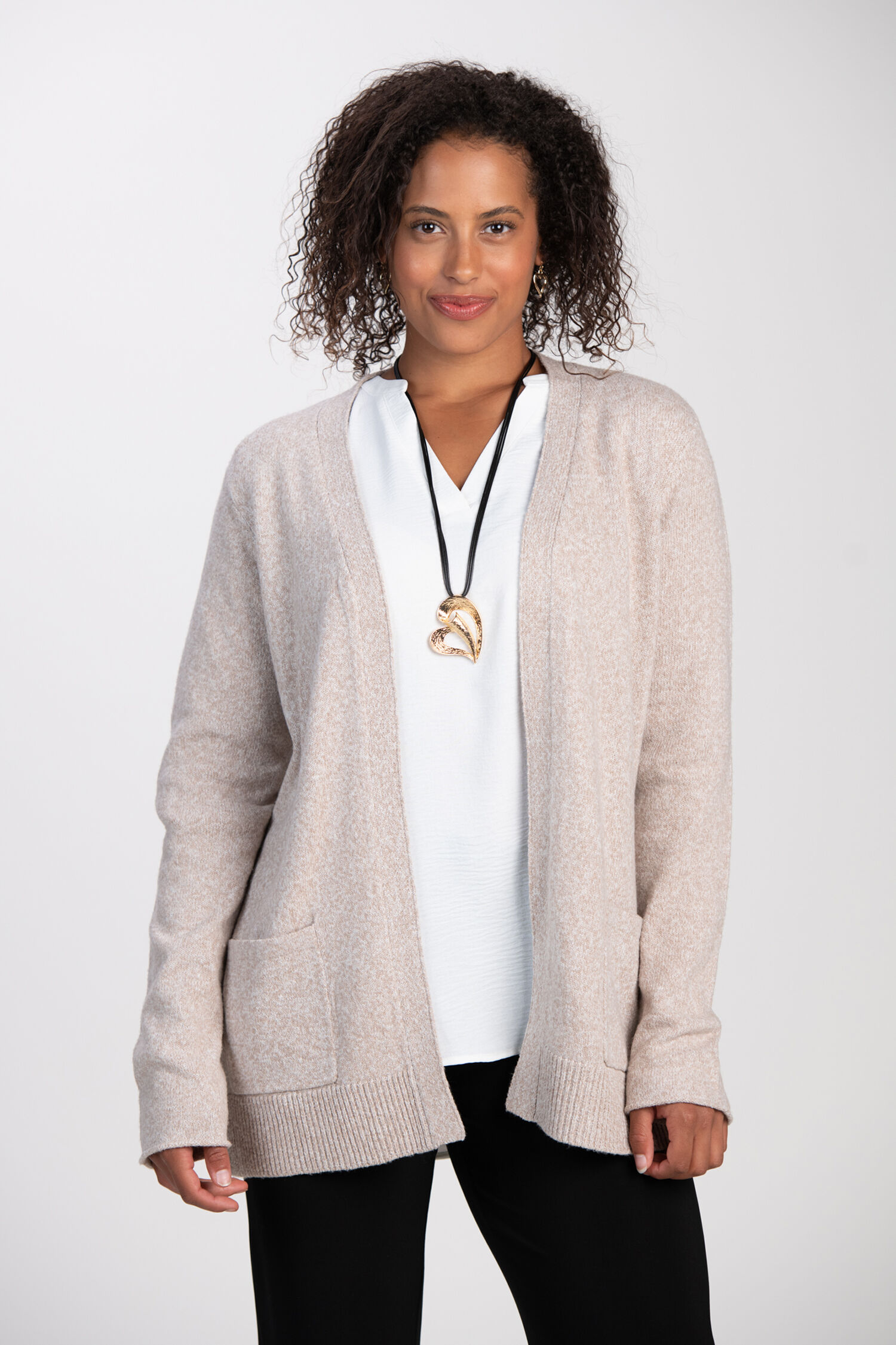 Knit Cardigan w/ Button Detail  Image 2