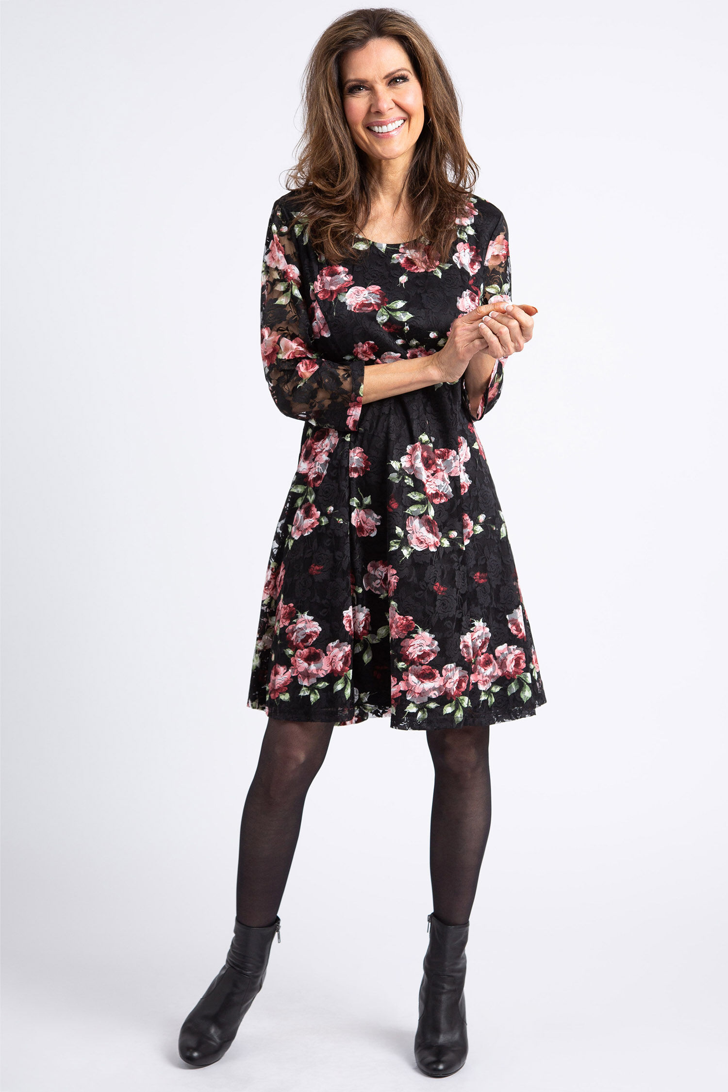 Floral Lace Skater Dress Image 1