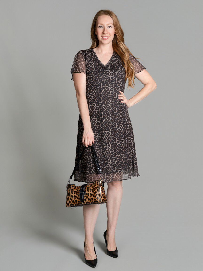 Short Sleeve Mesh Dress