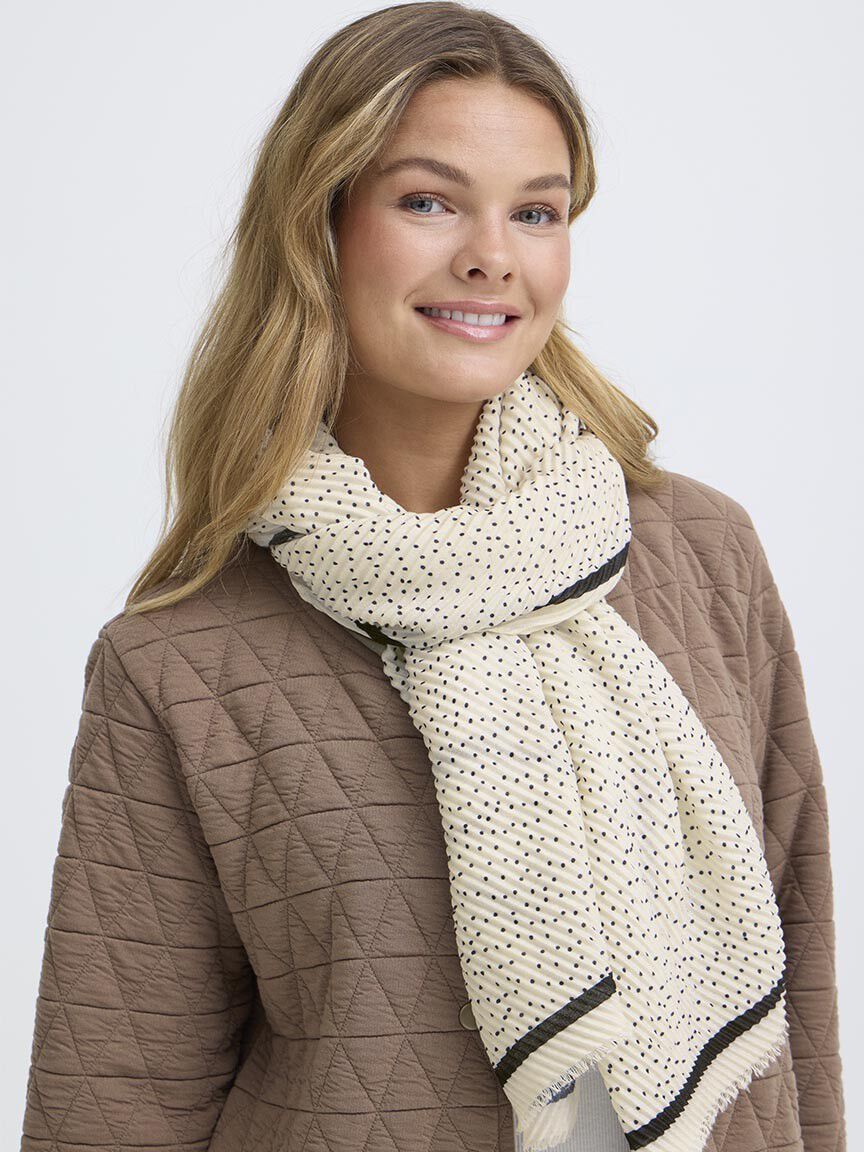 Lightweight Woven Ribbed Scarf Image 1