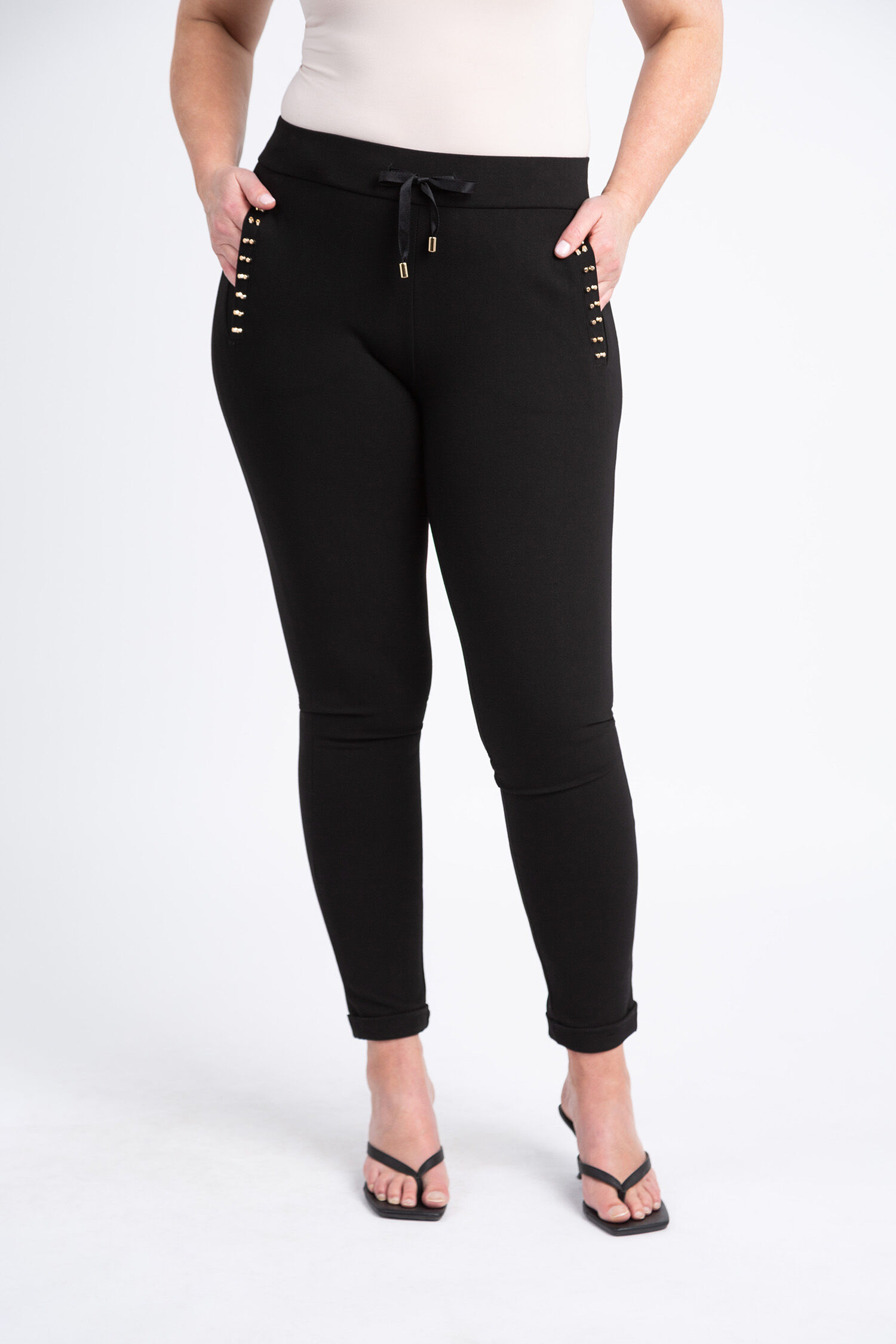 Studded Pull-On Trousers Image 3