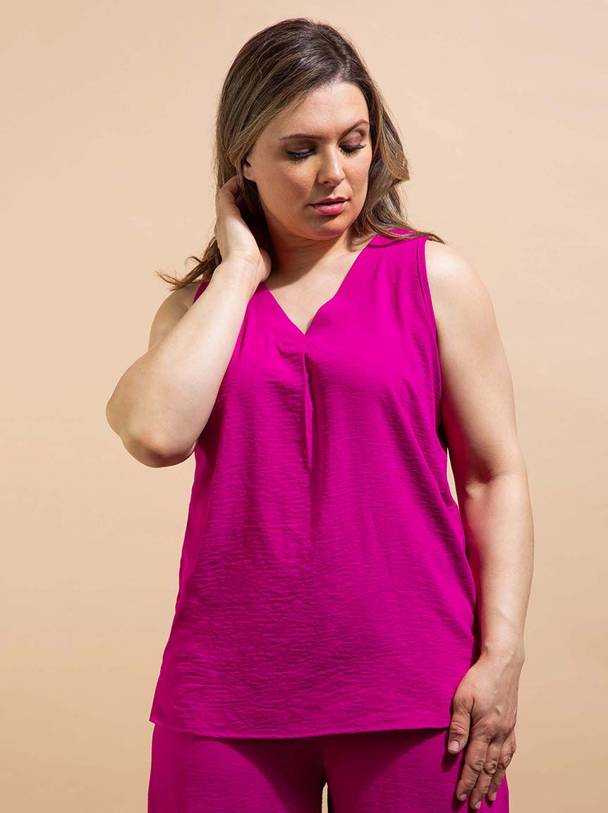 Sleeveless V-Neck Top