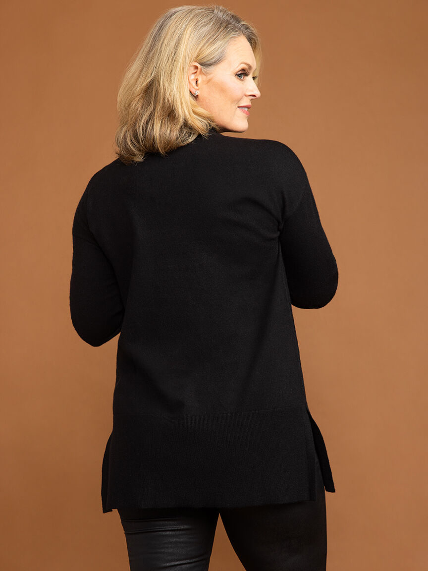 Mock Neck Sweater Tunic with Bling Image 4