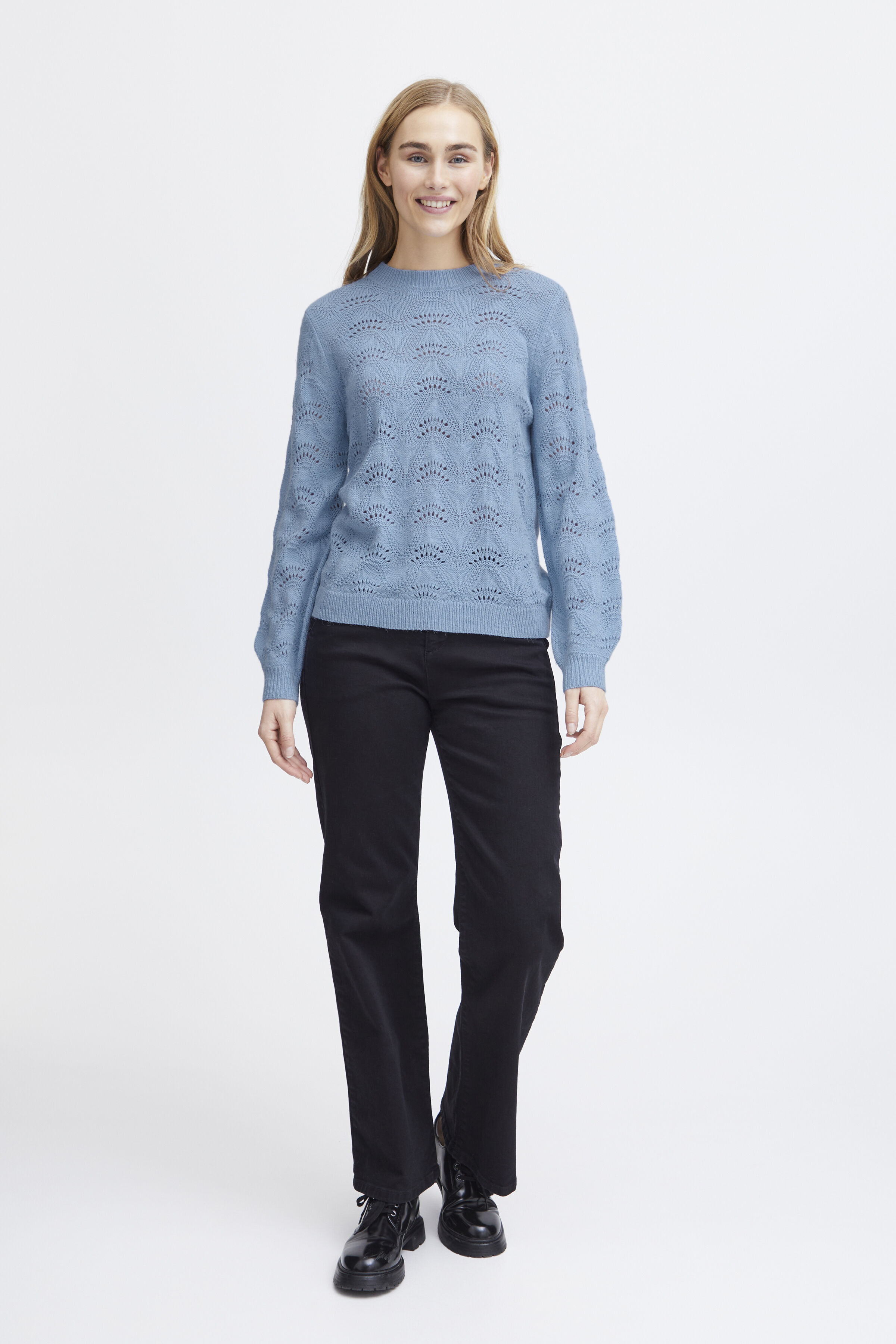 Pointelle Pullover Sweater Image 4