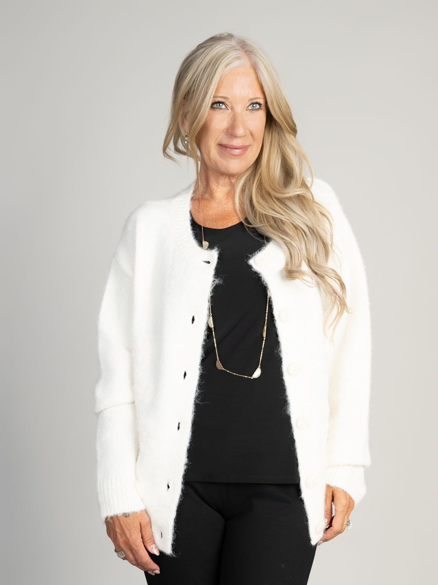 Knit Button-Up Cardigan