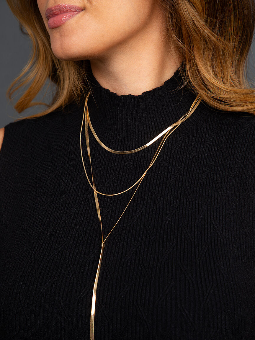 Sleeveless Mock Neck Knit Top Image 5