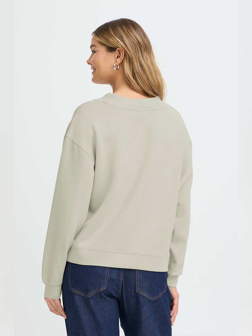 Long Sleeve V-Neck Sweatshirt