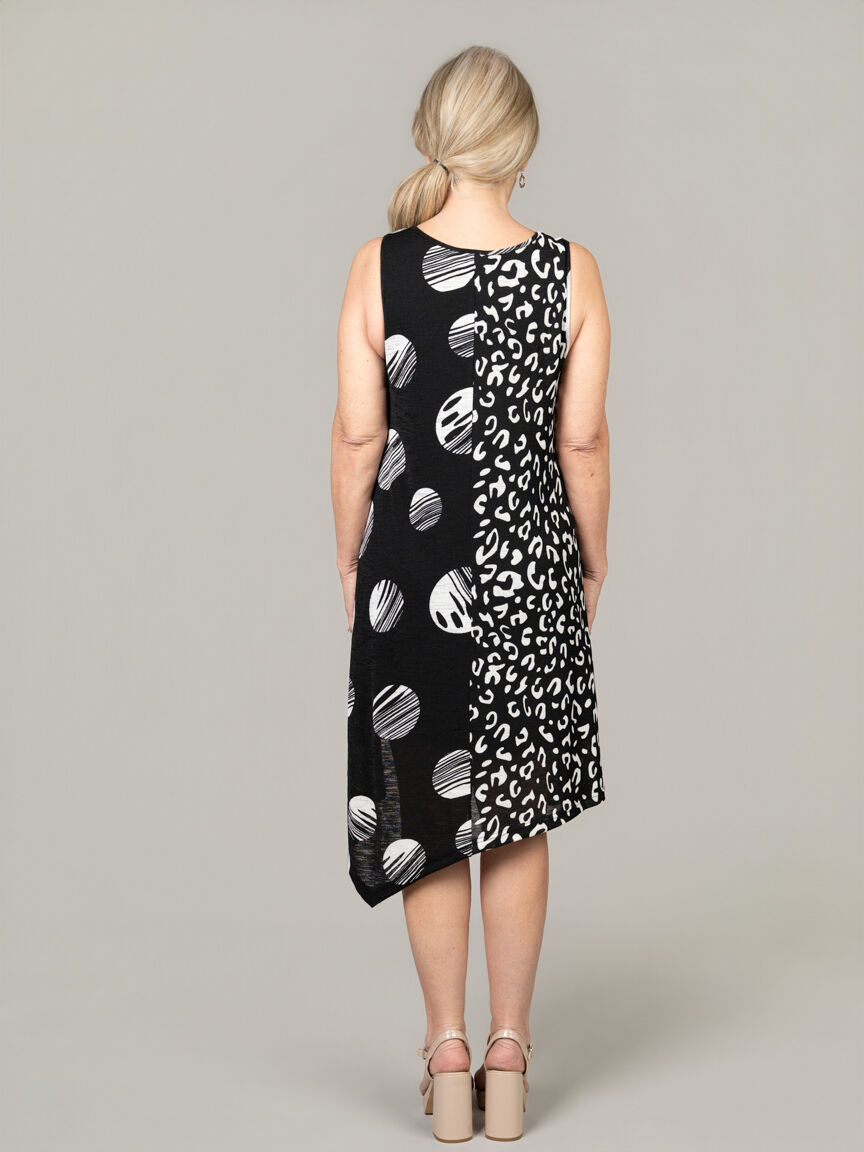 Asymmetrical Hem Sleeveless Dress
