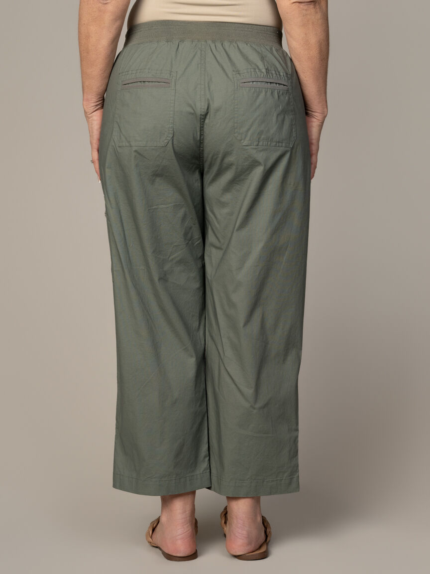 Pull-On Crop Cargo Pants