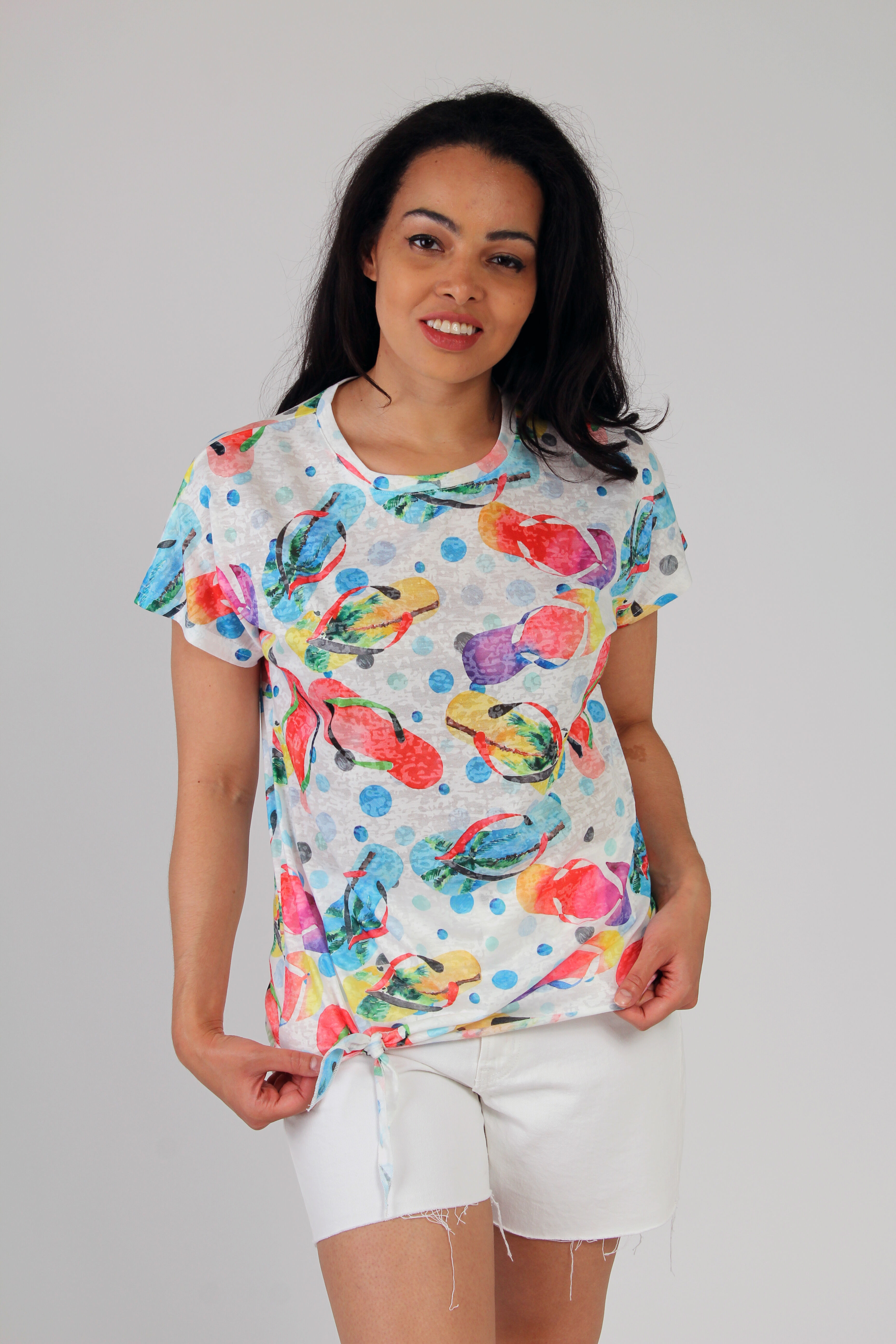 Flip Flop Side Tie T-Shirt Image 1