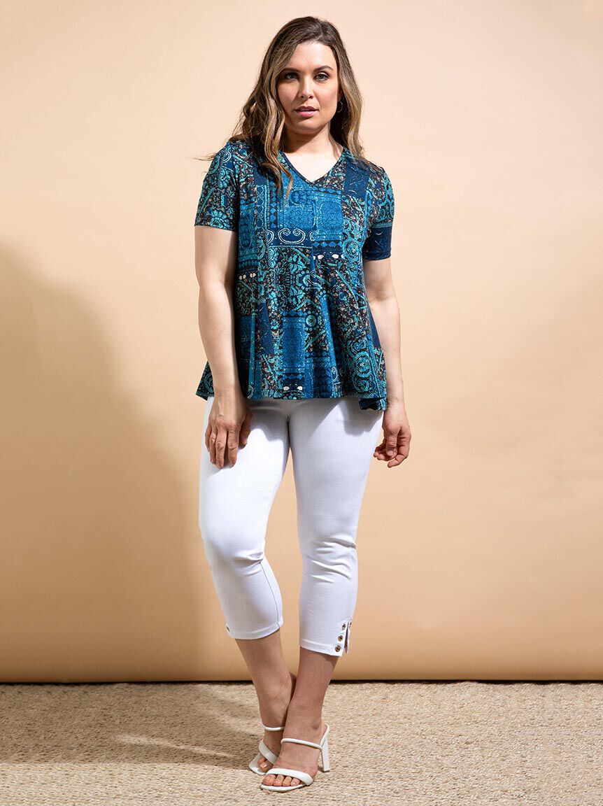 Flowy Fit Printed Top Image 1